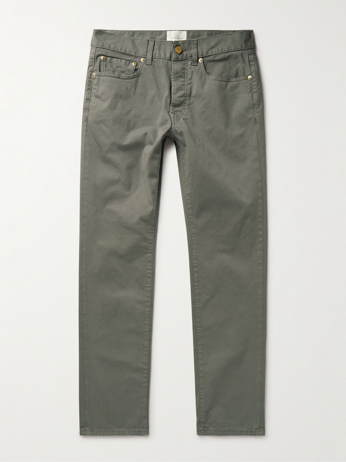 Sid Mashburn Straight-Leg Stretch-Cotton Twill Trousers - Men