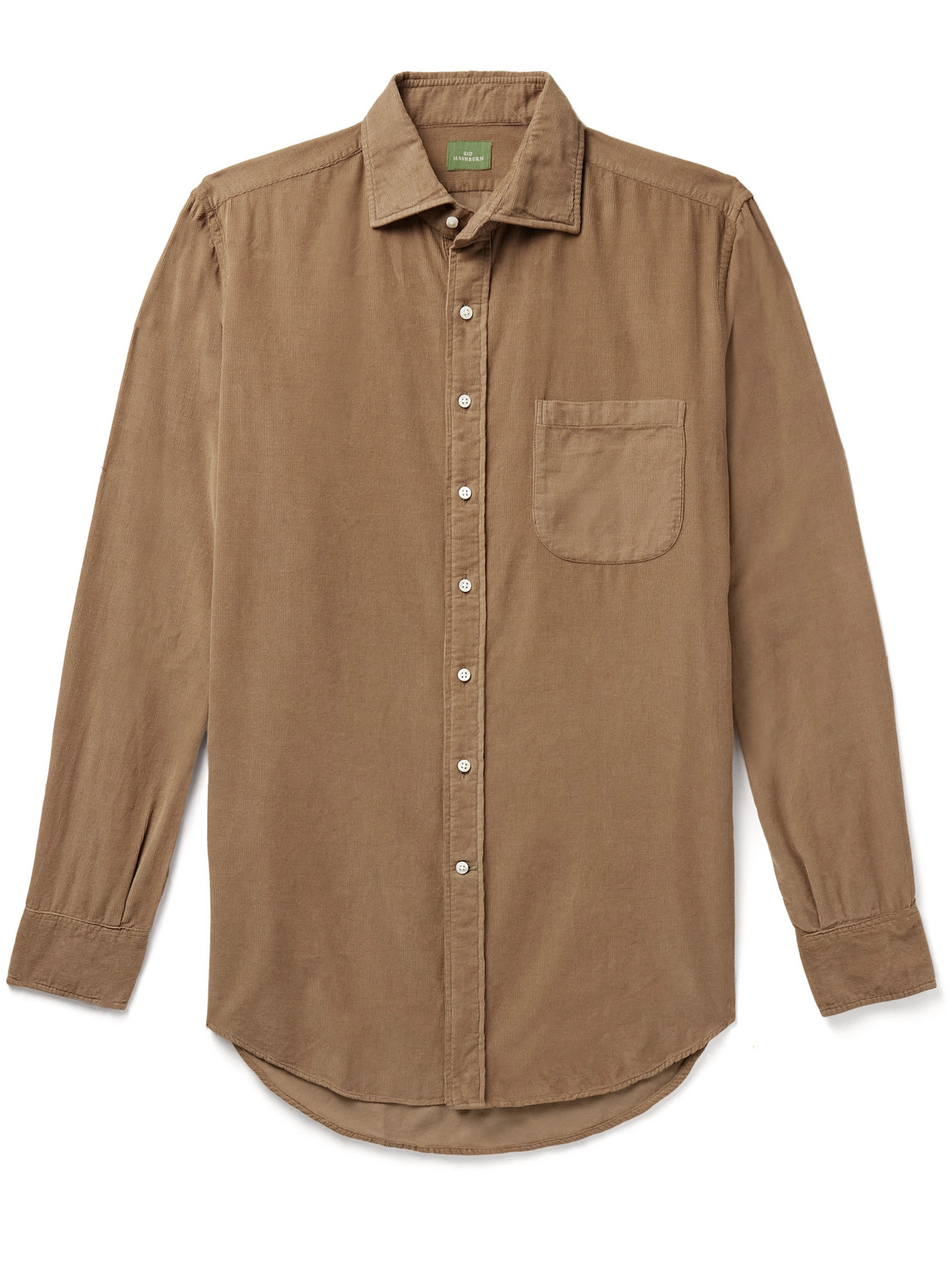 Sid Mashburn Cotton-corduroy Shirt In Brown