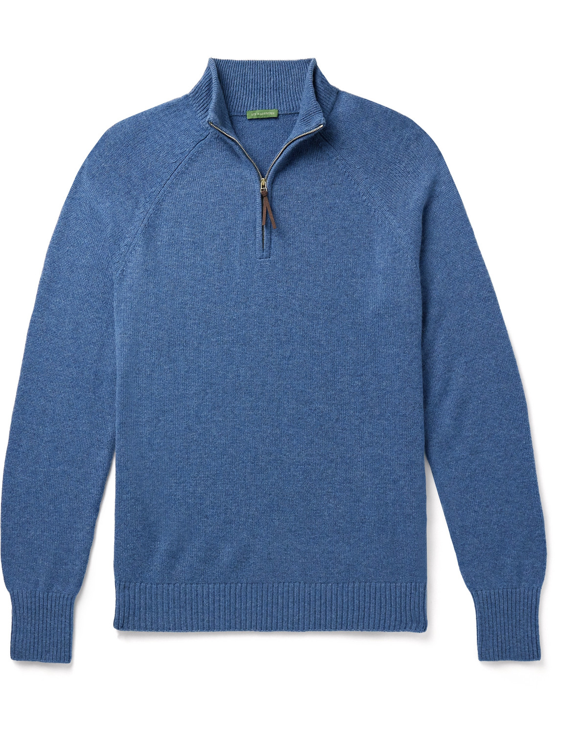 Sid Mashburn Cashmere Half-zip Sweater In Blue