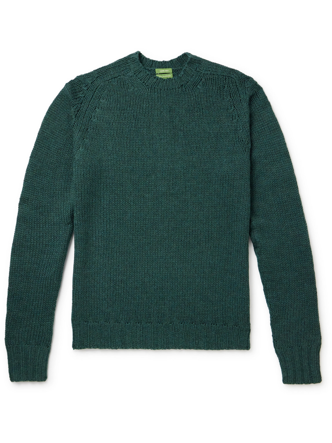 Sid Mashburn Ribbed Wool Sweater In Green