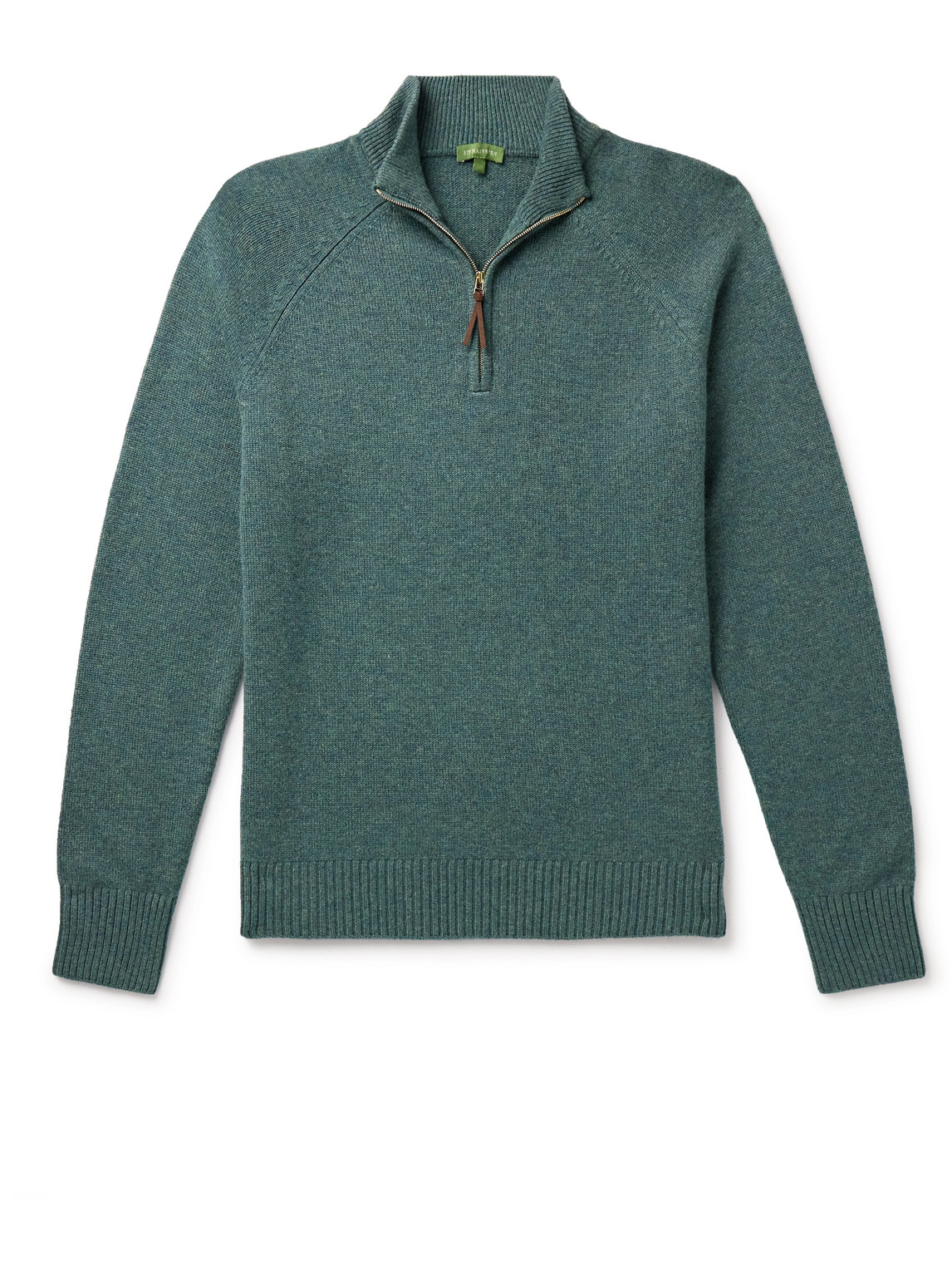 Sid Mashburn Men's Cashmere Quarter-zip Sweater In Green