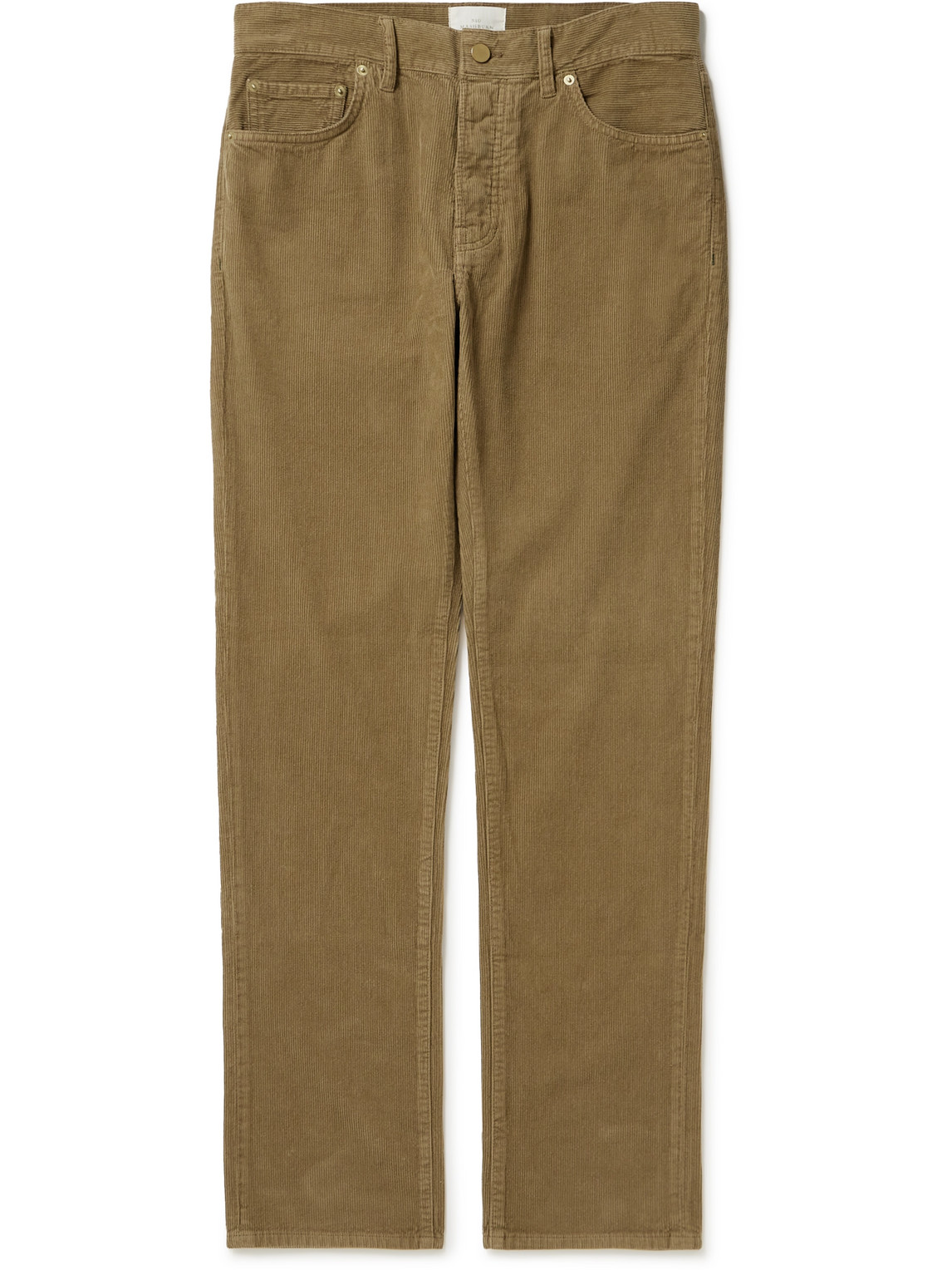Sid Mashburn Slim-fit Straight-leg Cotton-corduroy Trousers In Brown