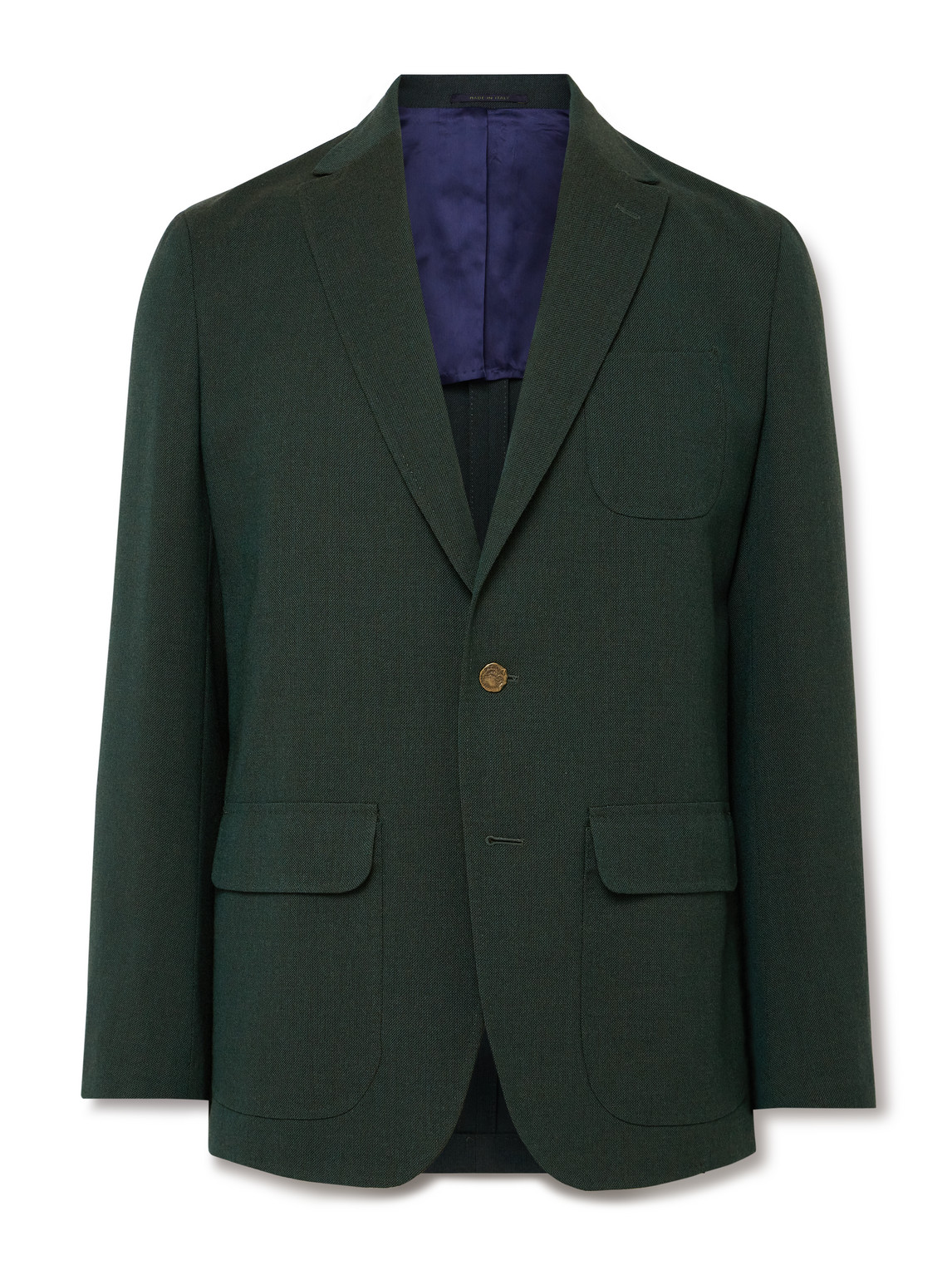 Shop Sid Mashburn Ghost Unstructured Wool Blazer In Green