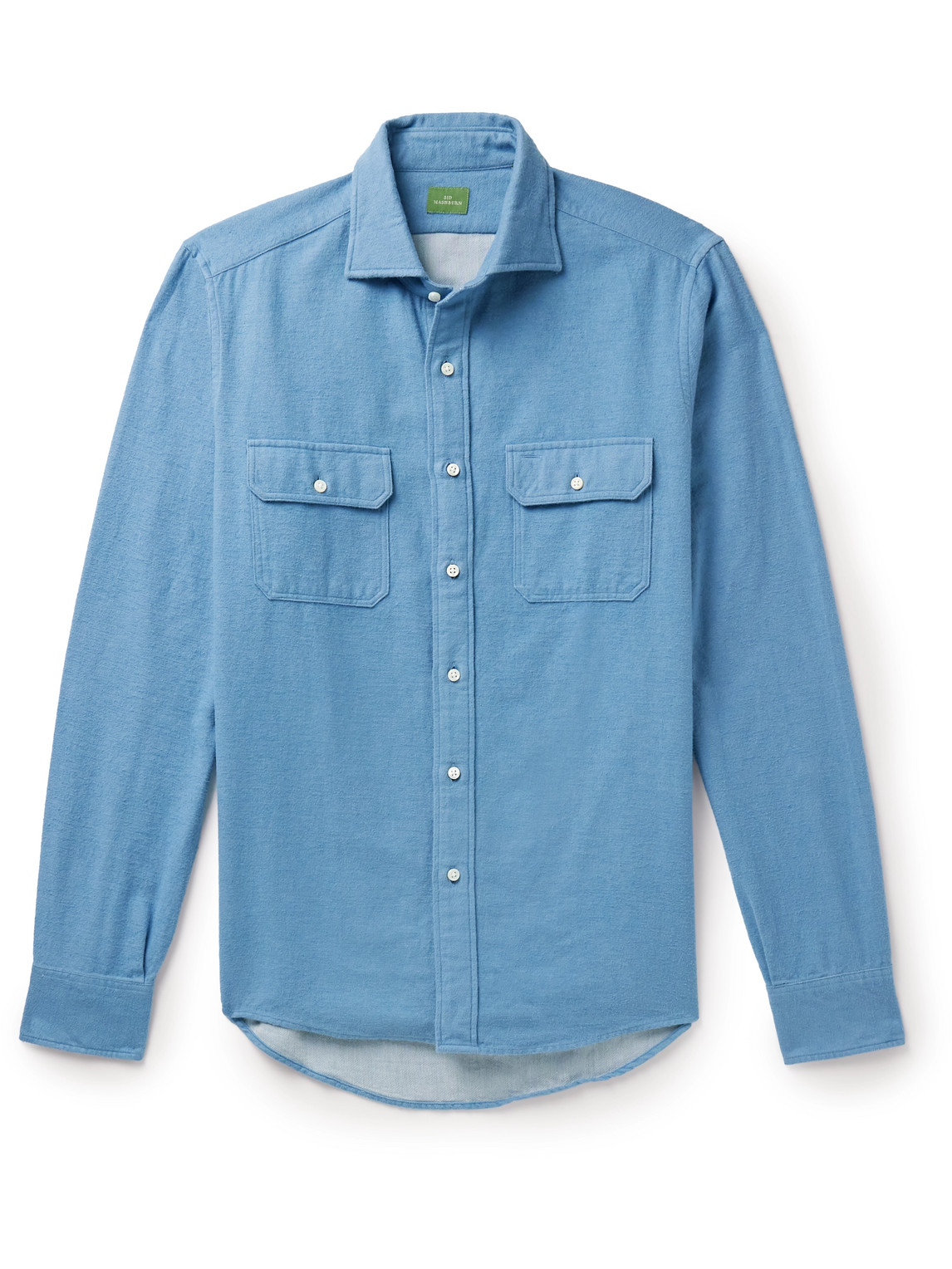 Sid Mashburn Work Brushed-cotton Shirt In Blue