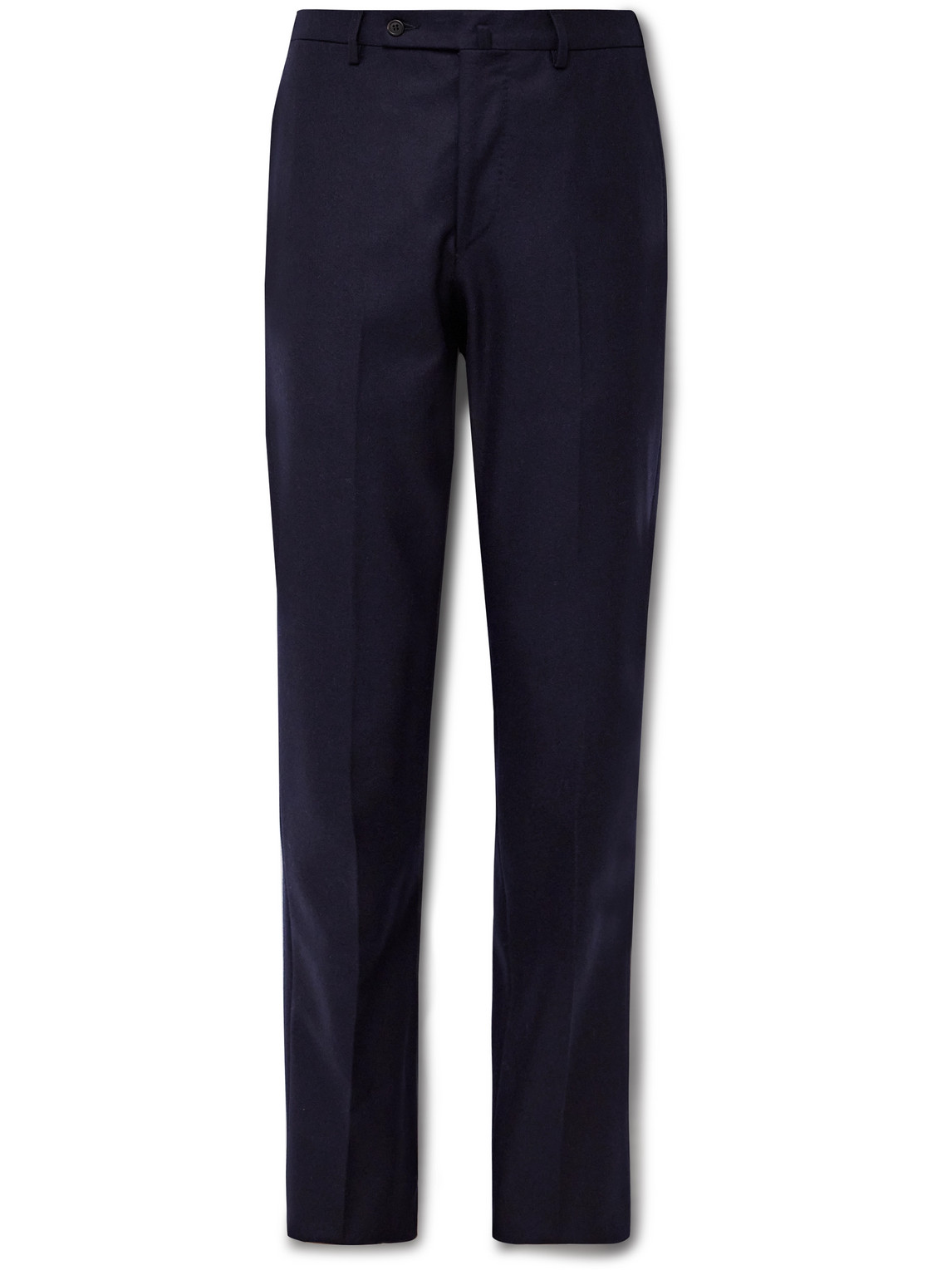 Sid Mashburn Slim-fit Straight-leg Virgin Wool-flannel Trousers In Blue