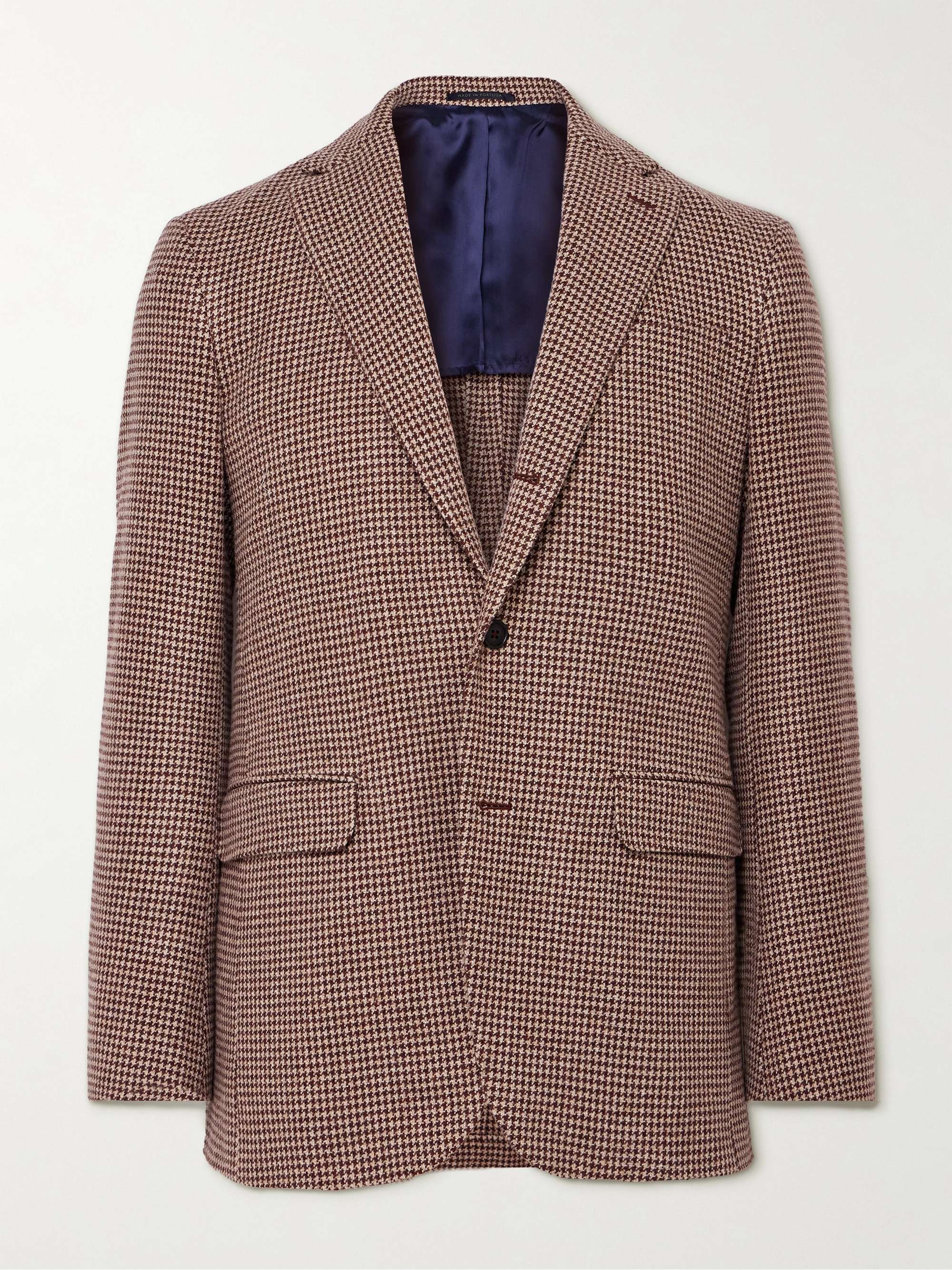 Virgil No. 2 Slim Fit Houndstooth Virgin Wool and Cashmere Blend Blazer