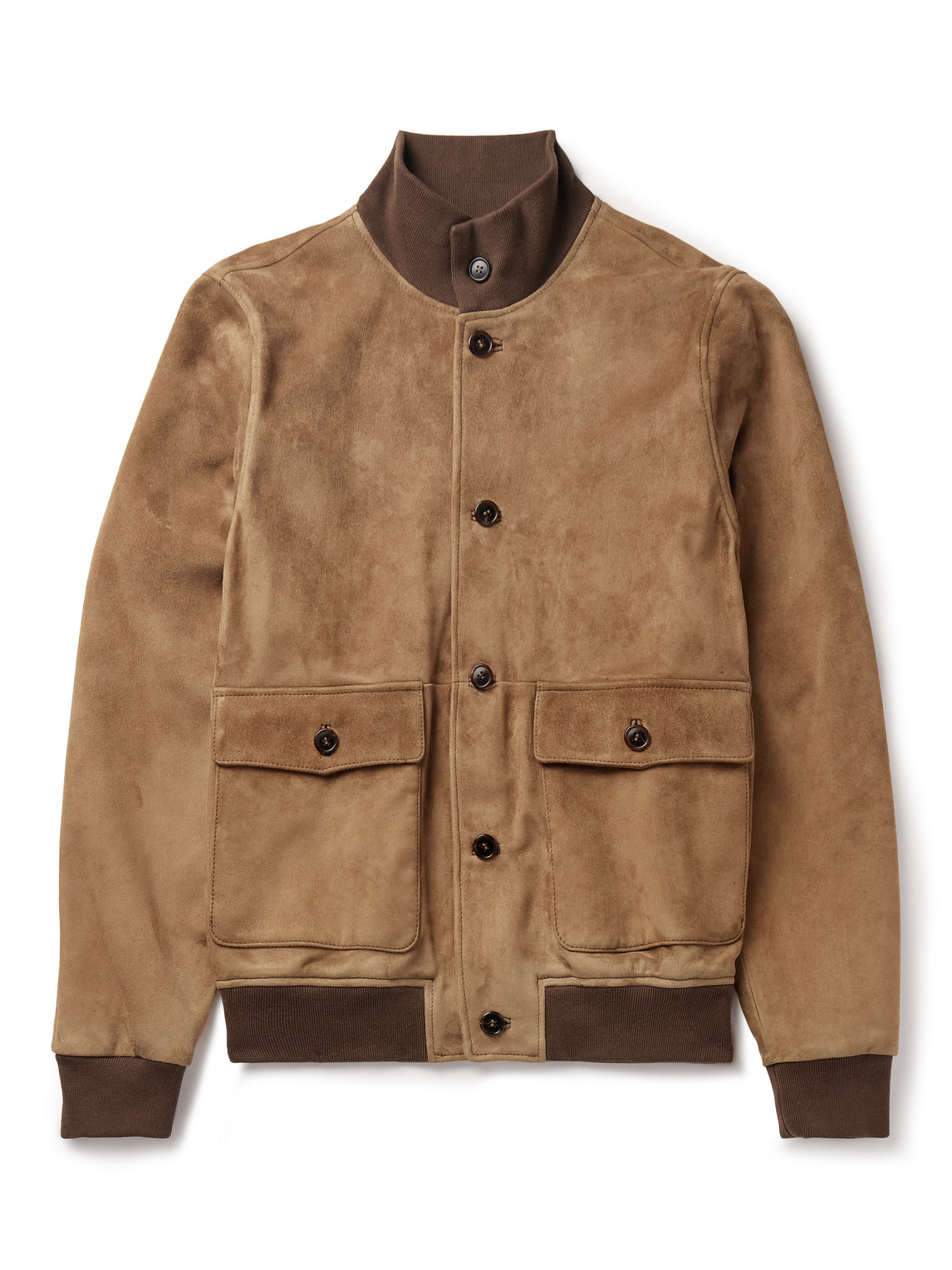 Sid Mashburn Men's Button-front Suede Bomber Jacket In Unknown