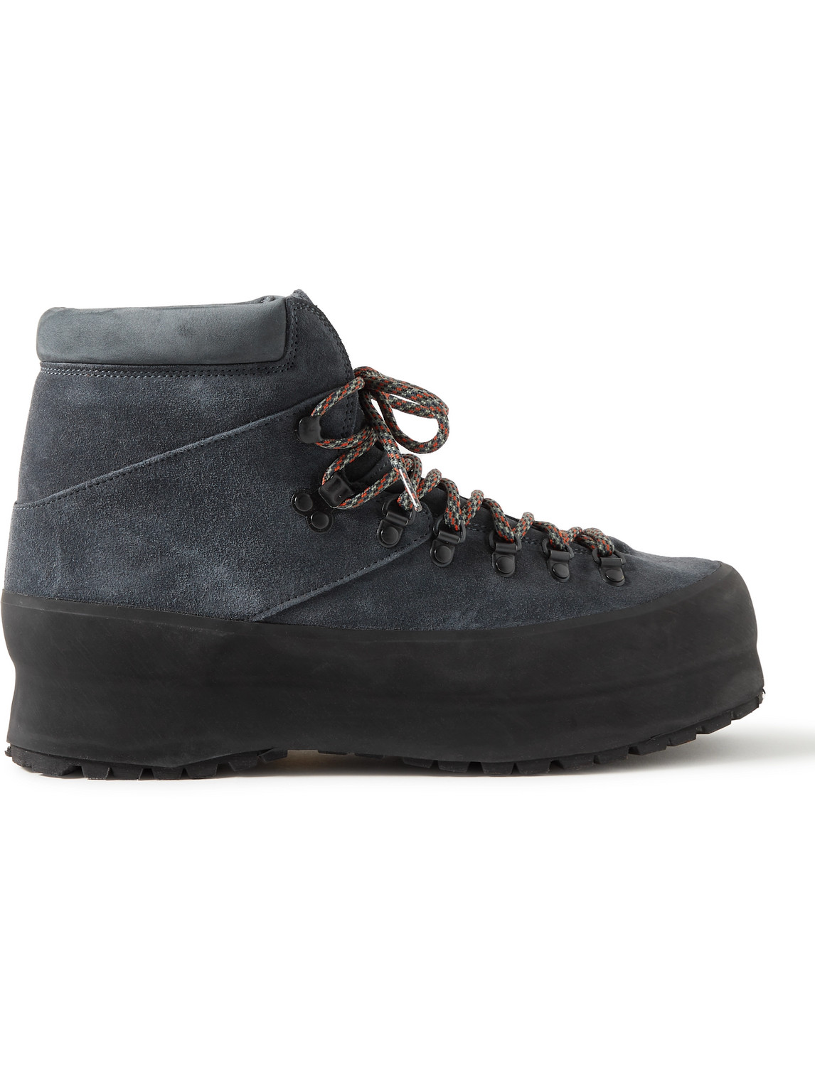 Diemme Throwing Fits Rosset Rubber-trimmed Suede Boots In Blue