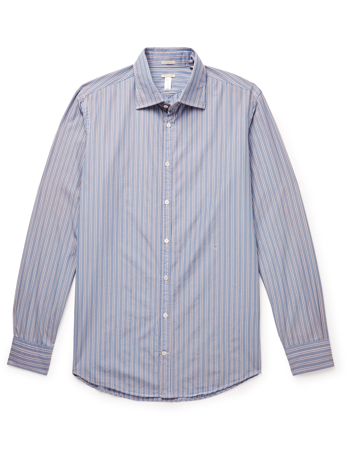 Massimo Alba Genova Striped Cotton-poplin Shirt In Blue