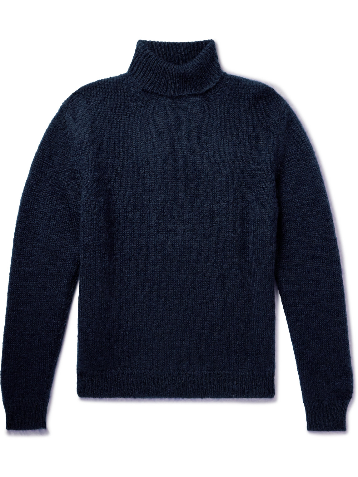 Massimo Alba Baird Mohair And Silk-blend Rollneck Sweater In Blue