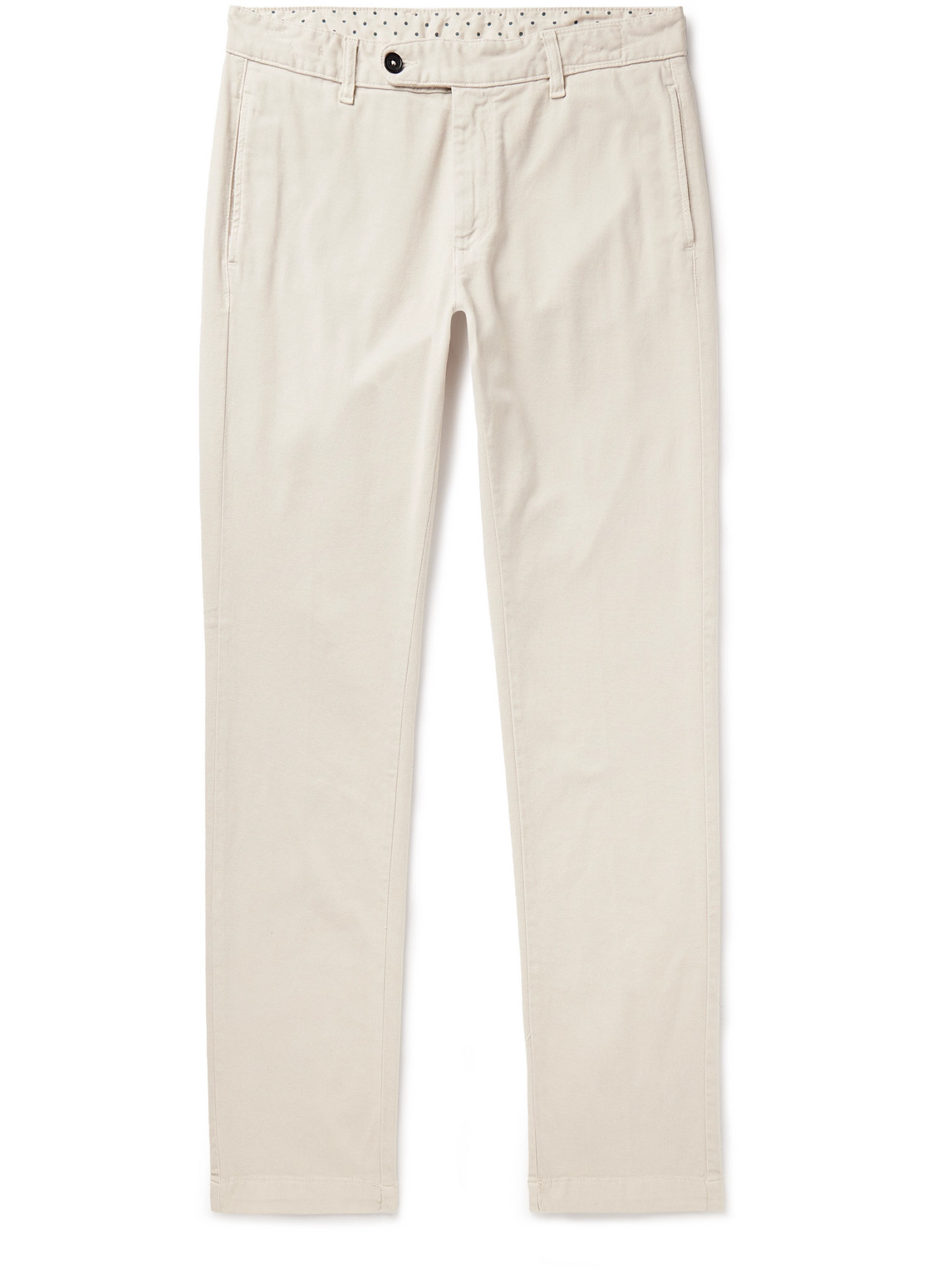 Massimo Alba Winch2 Slim-fit Cotton-blend Twill Trousers In Neutrals