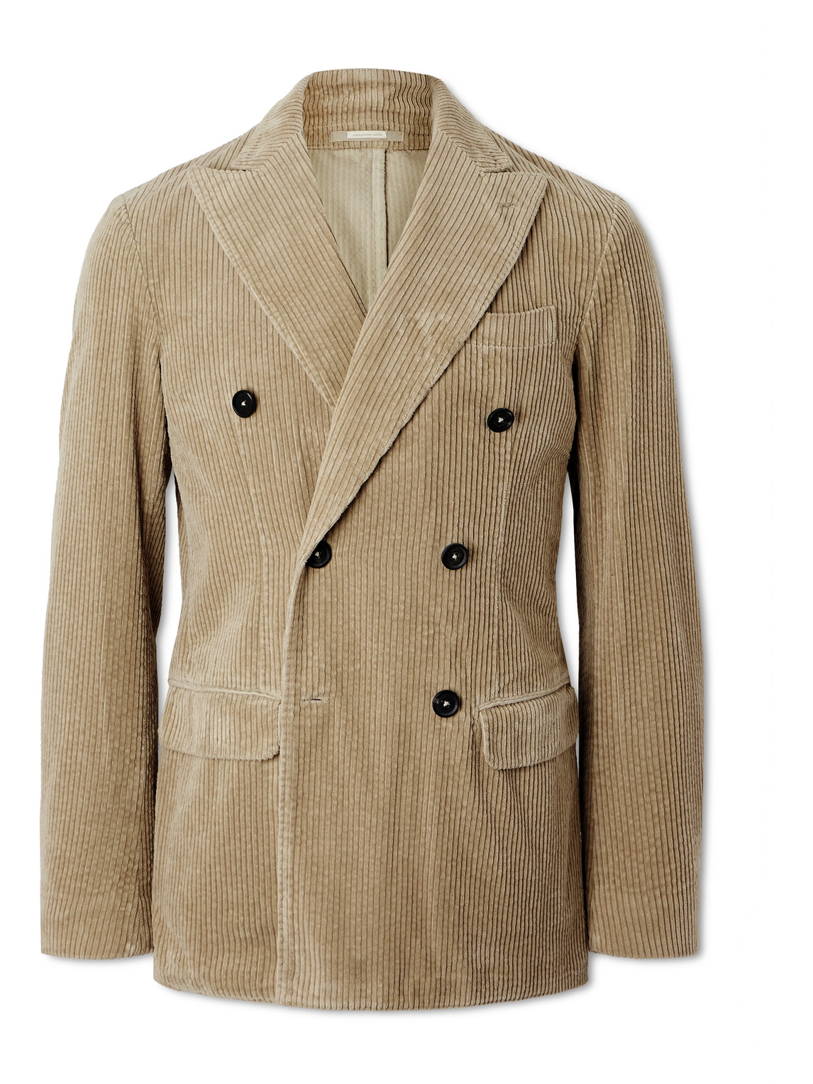 Massimo Alba Monster Double-breasted Cotton-corduroy Blazer In Neutrals