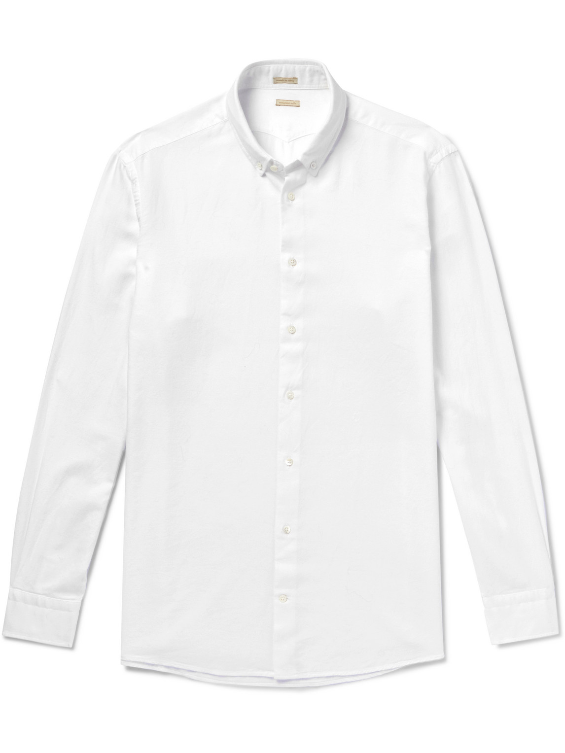 Massimo Alba Boston Button-down Collar Twill Shirt In White