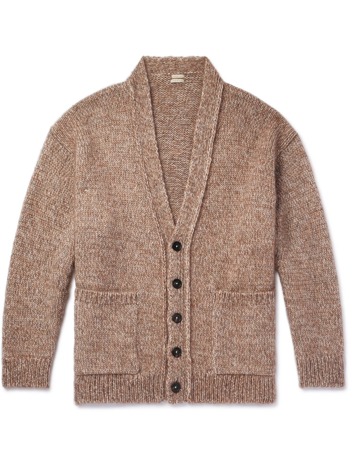 Shop Massimo Alba Wool, Mohair And Silk-blend Cardigan In Brown