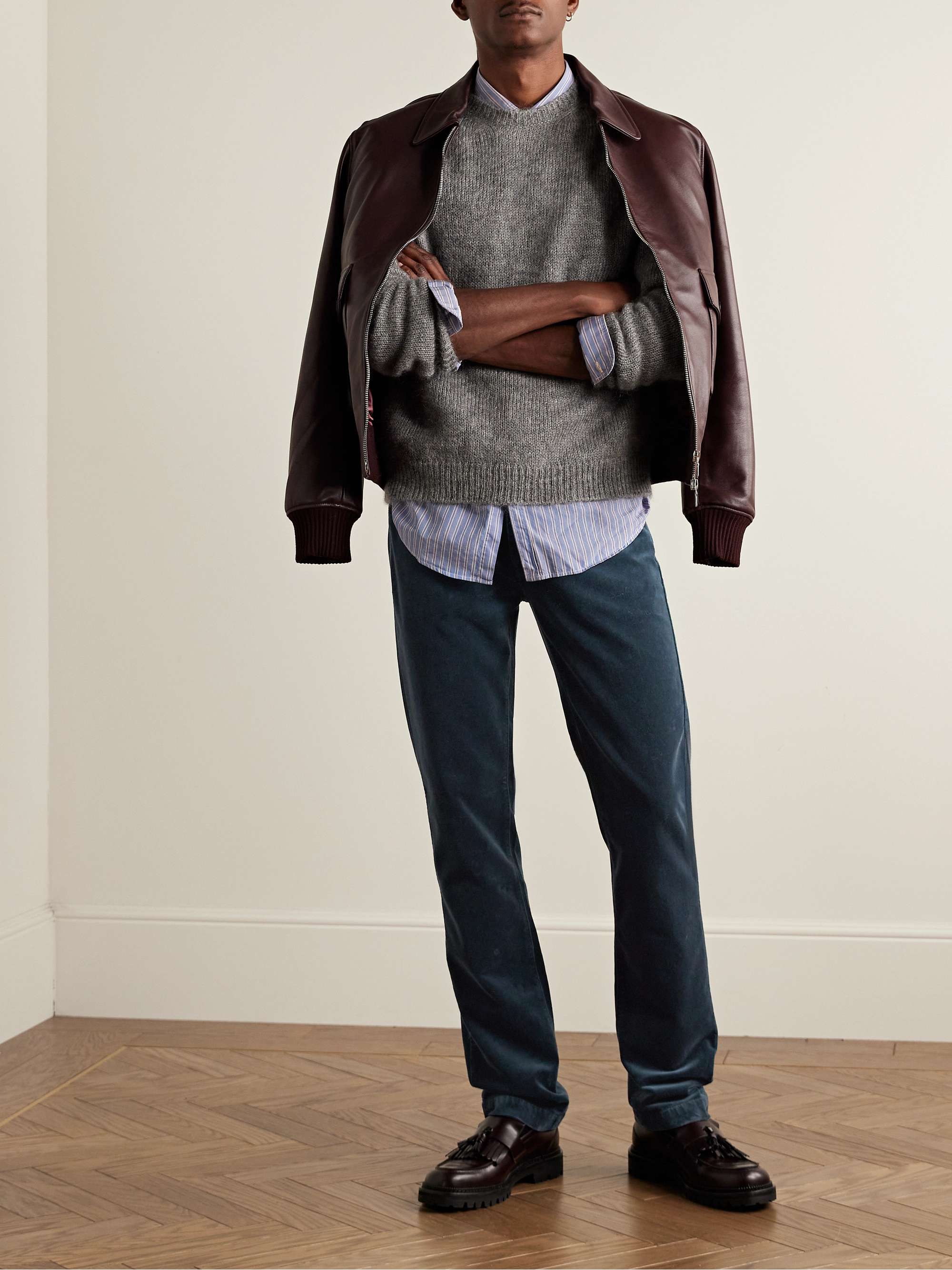 MASSIMO ALBA Alunga Slim-Fit Cotton-Velvet Trousers for Men | MR PORTER