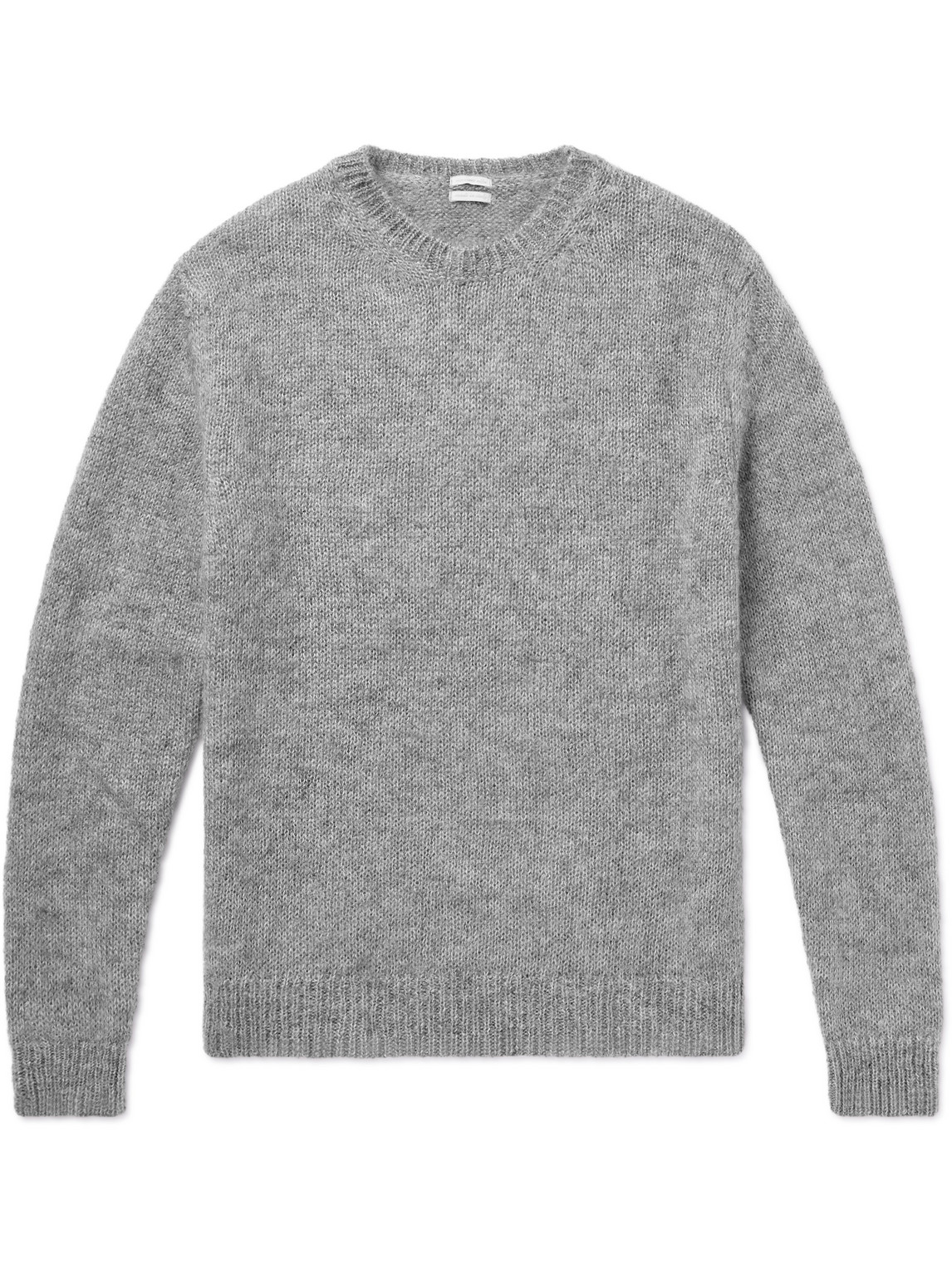 Massimo Alba Alder Brushed Mohair And Silk-blend Sweater In Gray