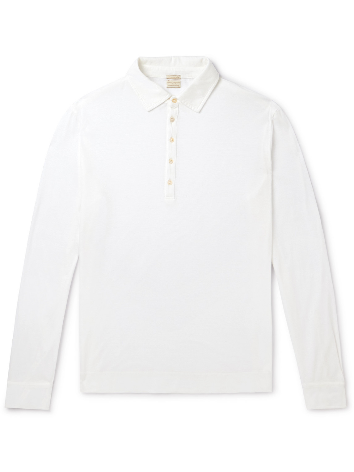Massimo Alba Ischia Cotton And Cashmere-blend Polo Shirt In Neutrals