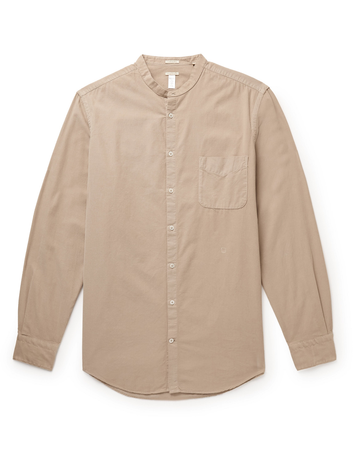 Massimo Alba Noto2 Grandad-collar Cotton-corduroy Shirt In Neutrals