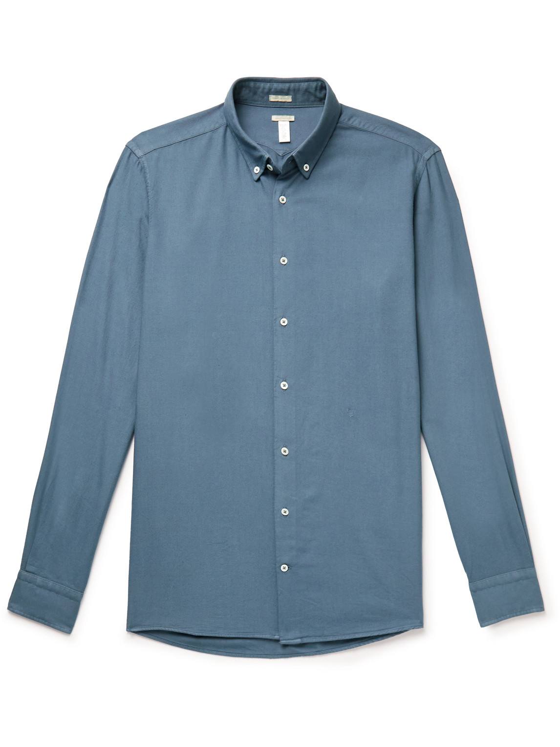 Massimo Alba Boston Button-down Collar Twill Shirt In Blue