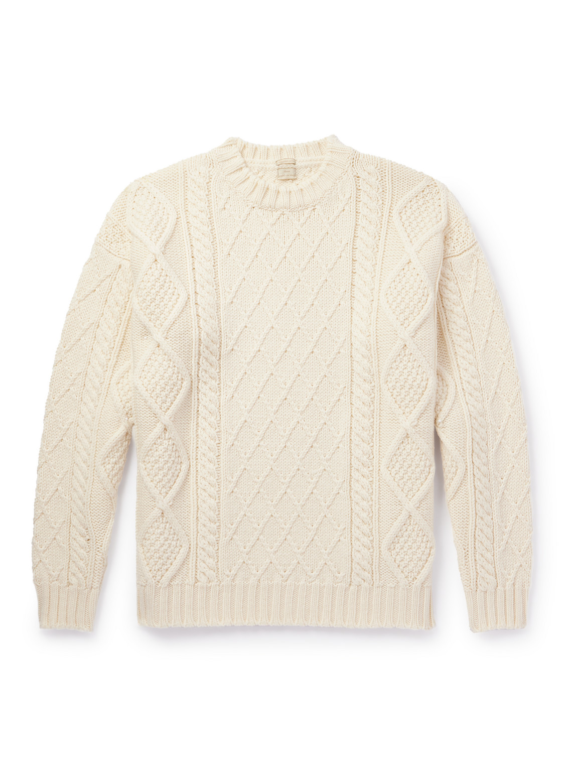 Massimo Alba James Cable-knit Wool Sweater In Neutrals