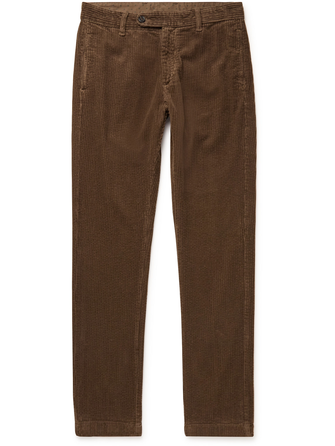 Massimo Alba Winch2 Slim-fit Cotton-corduroy Trousers In Brown