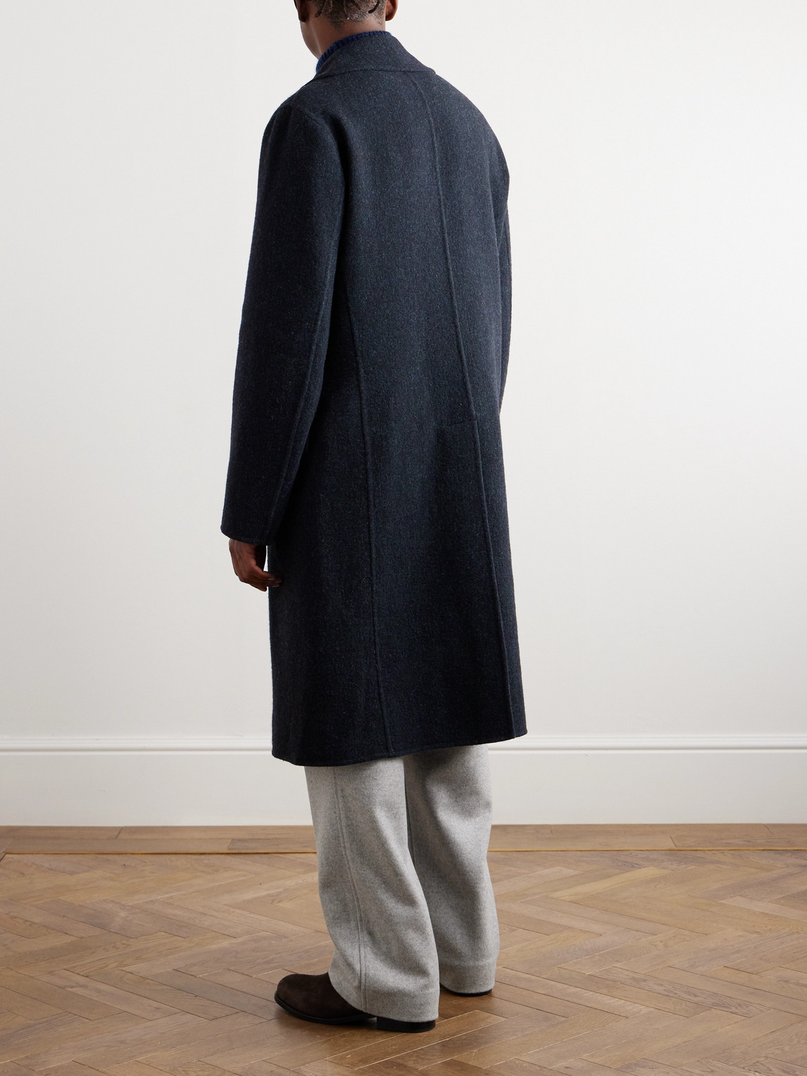Shop Massimo Alba Double-breasted Wool Coat In Blue