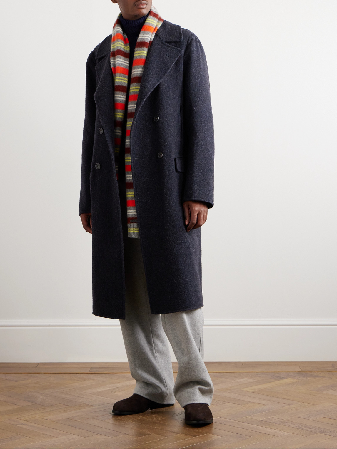 Shop Massimo Alba Double-breasted Wool Coat In Blue