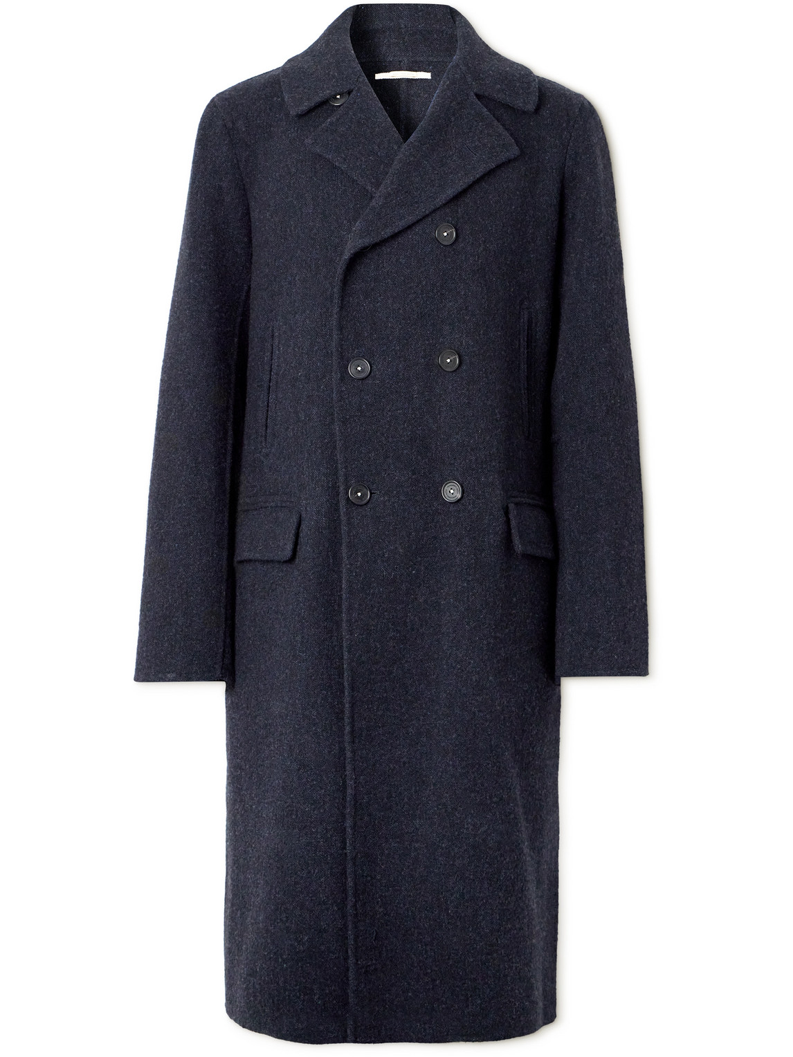 Massimo Alba Double-breasted Wool Coat In Blue