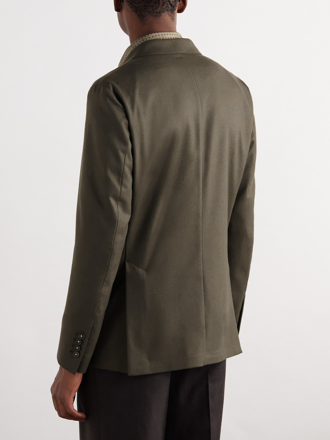 Shop Massimo Alba Monster Double-breasted Wool Blazer In Green