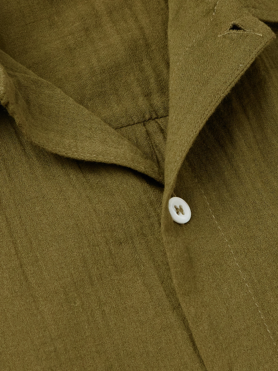 Shop Séfr Leo Textured-cotton Voile Shirt In Green