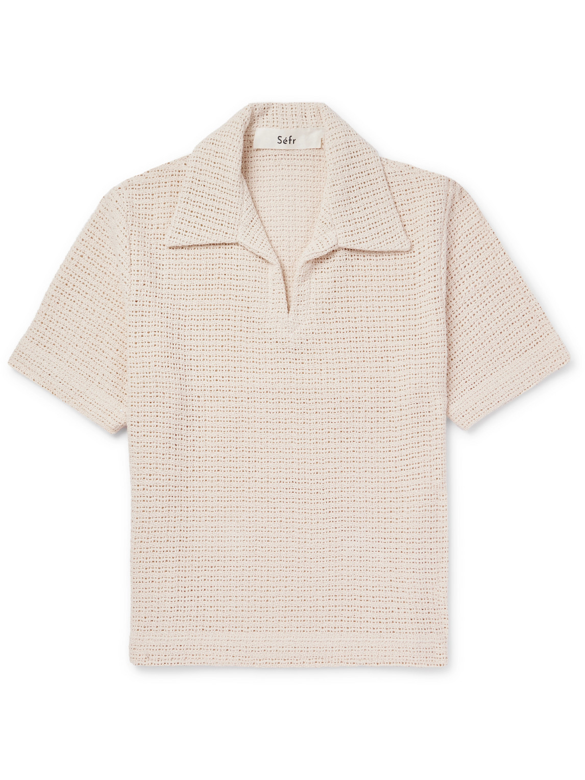 Séfr Mate Open-Knit Cotton Polo Shirt