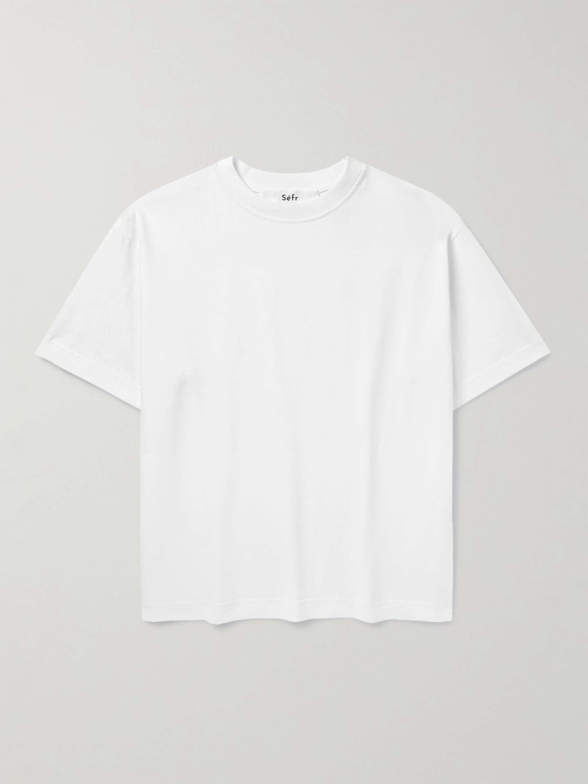 AMI PARIS Logo-Embroidered Cotton-Jersey T-Shirt for Men