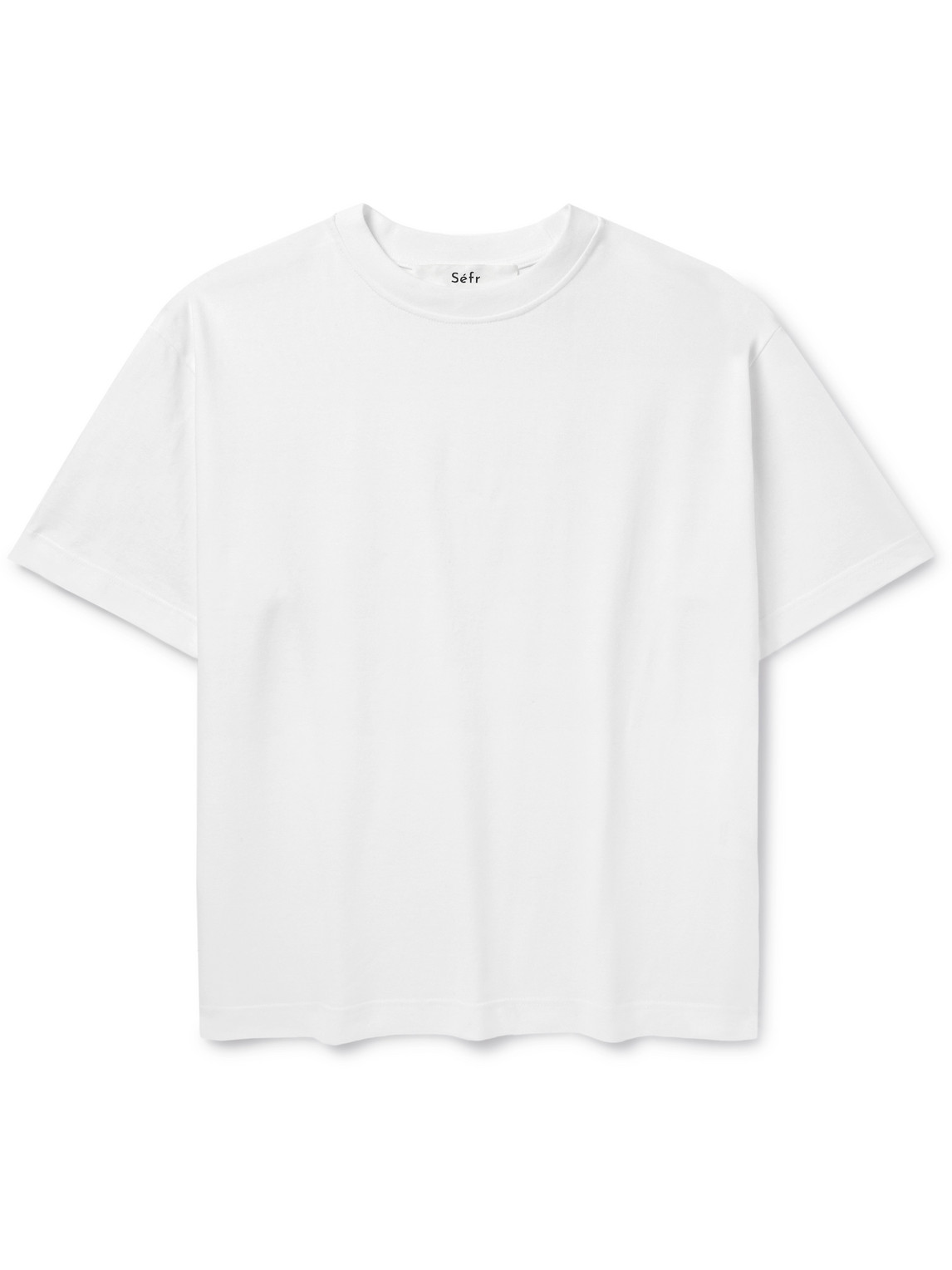Shop Séfr Atelier Cotton-jersey T-shirt In White