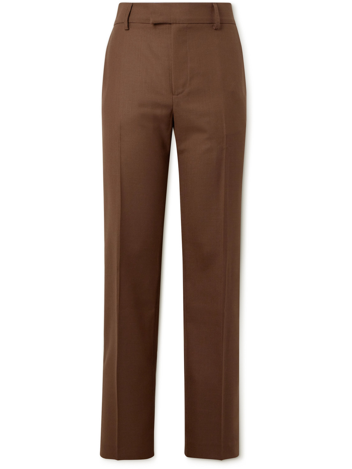 Séfr Mike Straight-leg Twill Suit Trousers In Brown