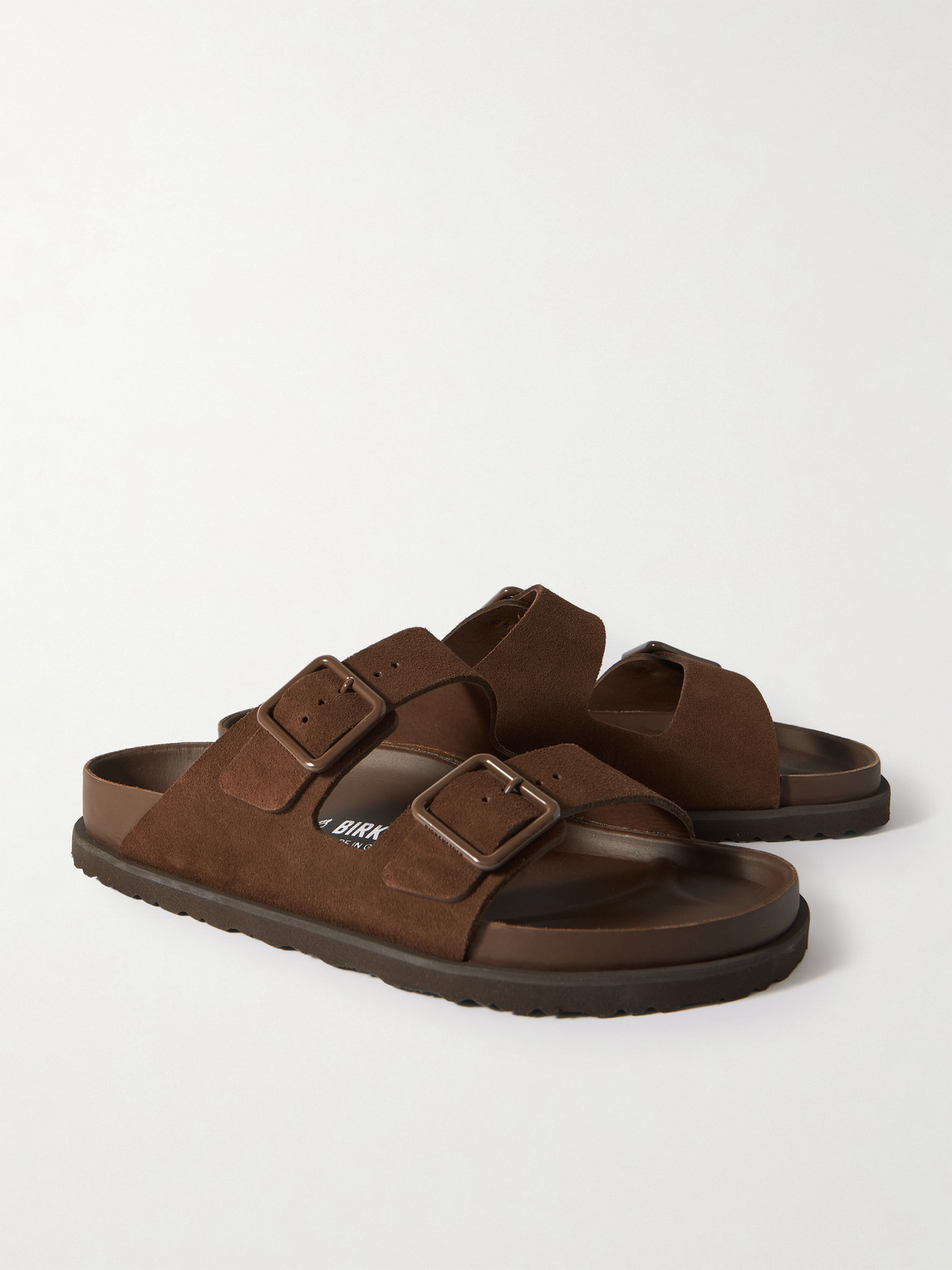 Shop Birkenstock Arizona Vl Cazador Suede Sandals In Brown