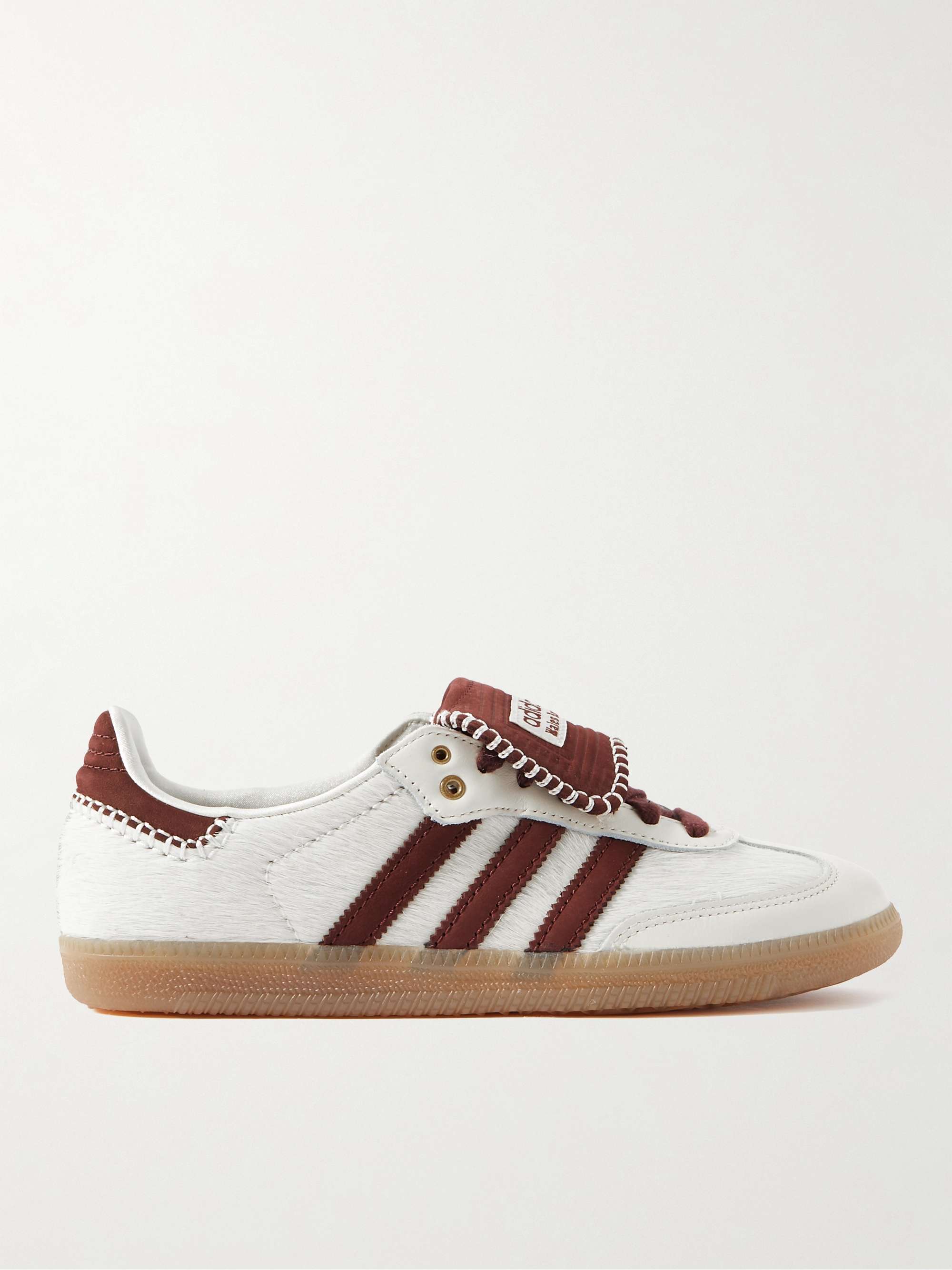 ADIDAS CONSORTIUM + Wales Bonner Samba Leather-Trimmed Pony Hair ...