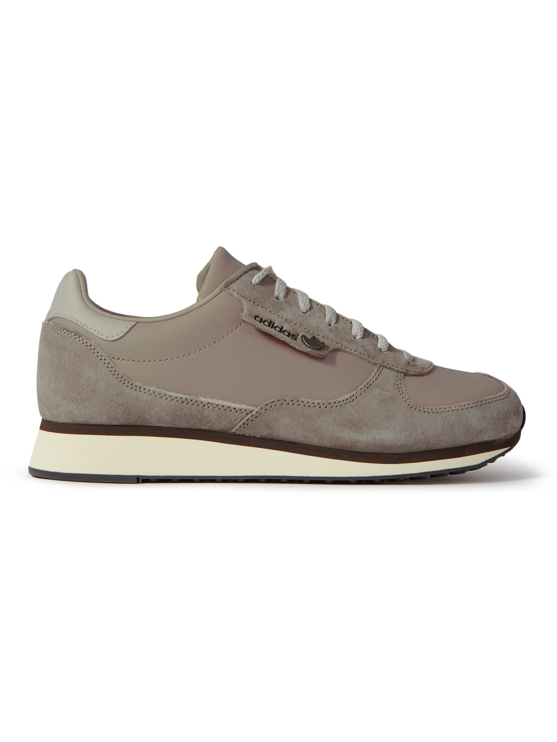 Adidas Consortium Lawkholme Spzl Leather And Suede Trainers In Neutral