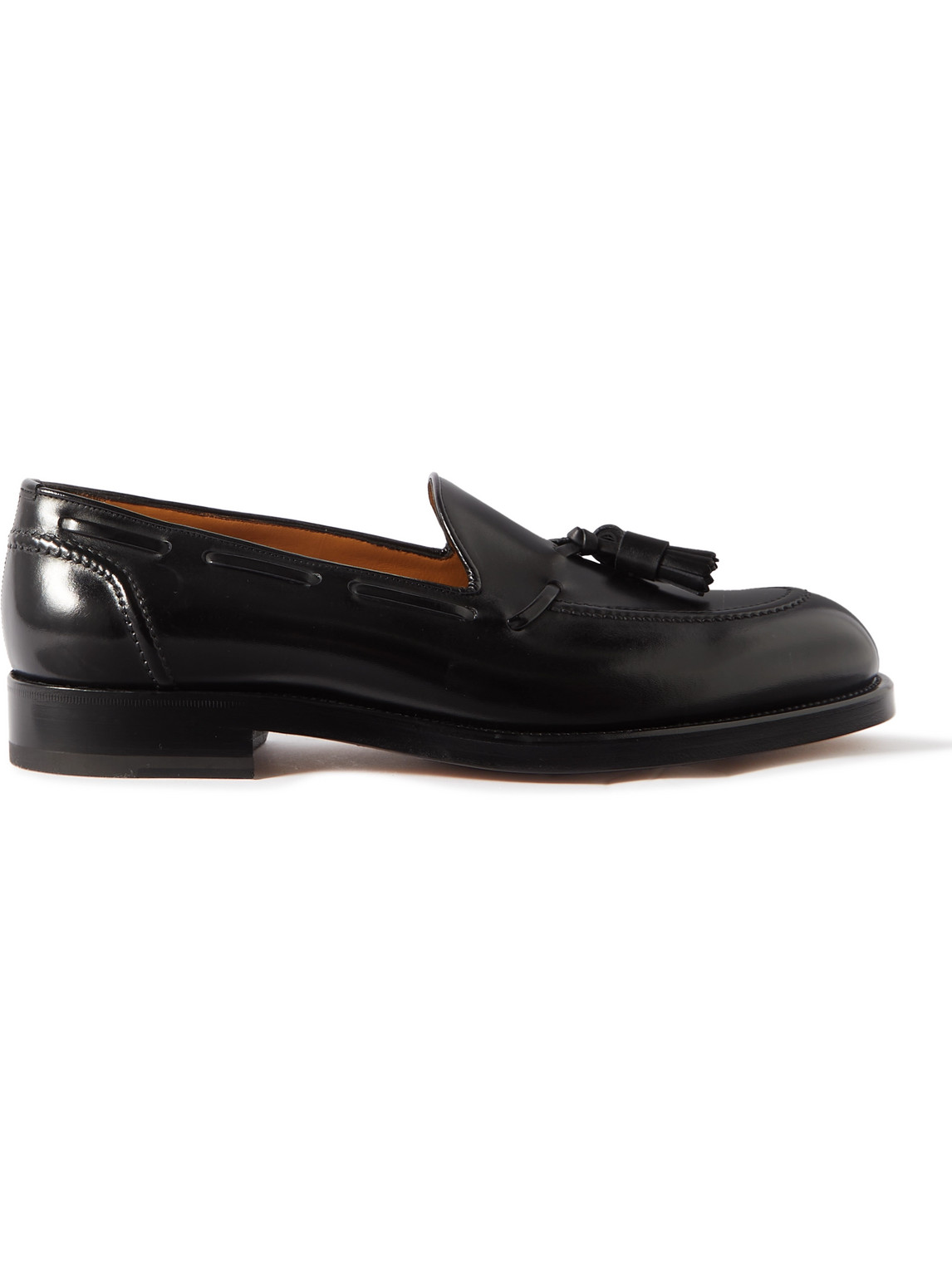 Tom Ford Westminster Tasselled Burnished-leather Loafers In Black