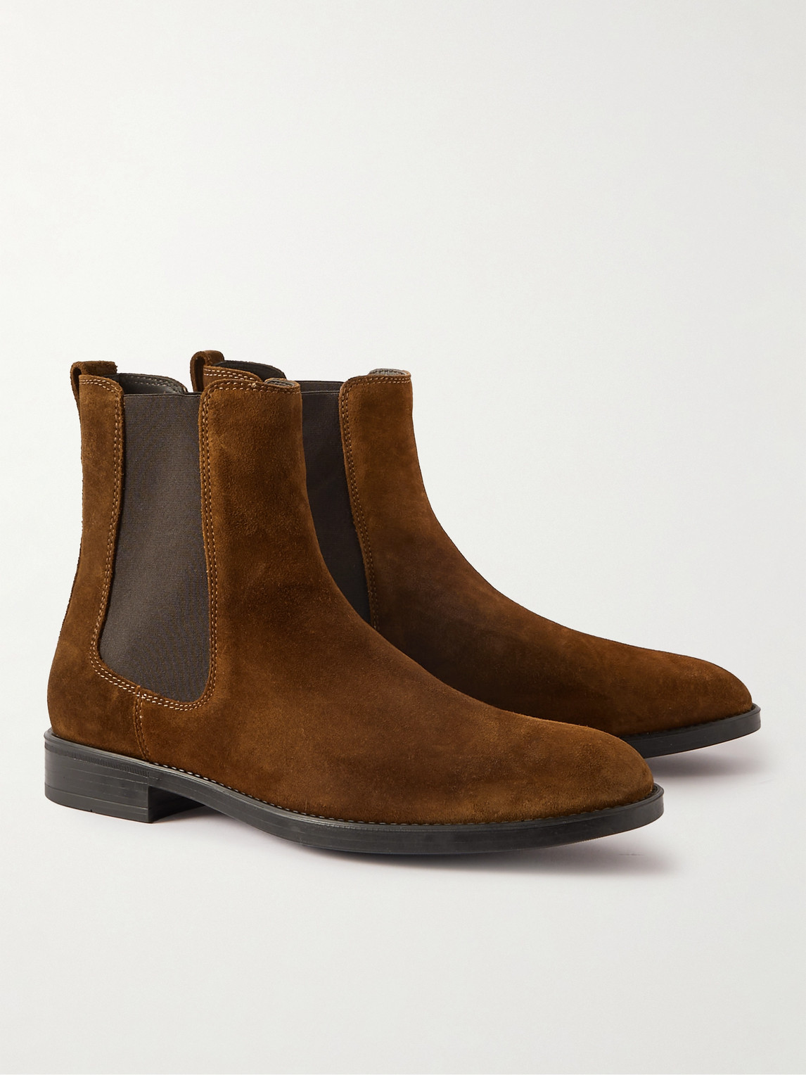 Shop Tom Ford Robert Suede Chelsea Boots In Brown