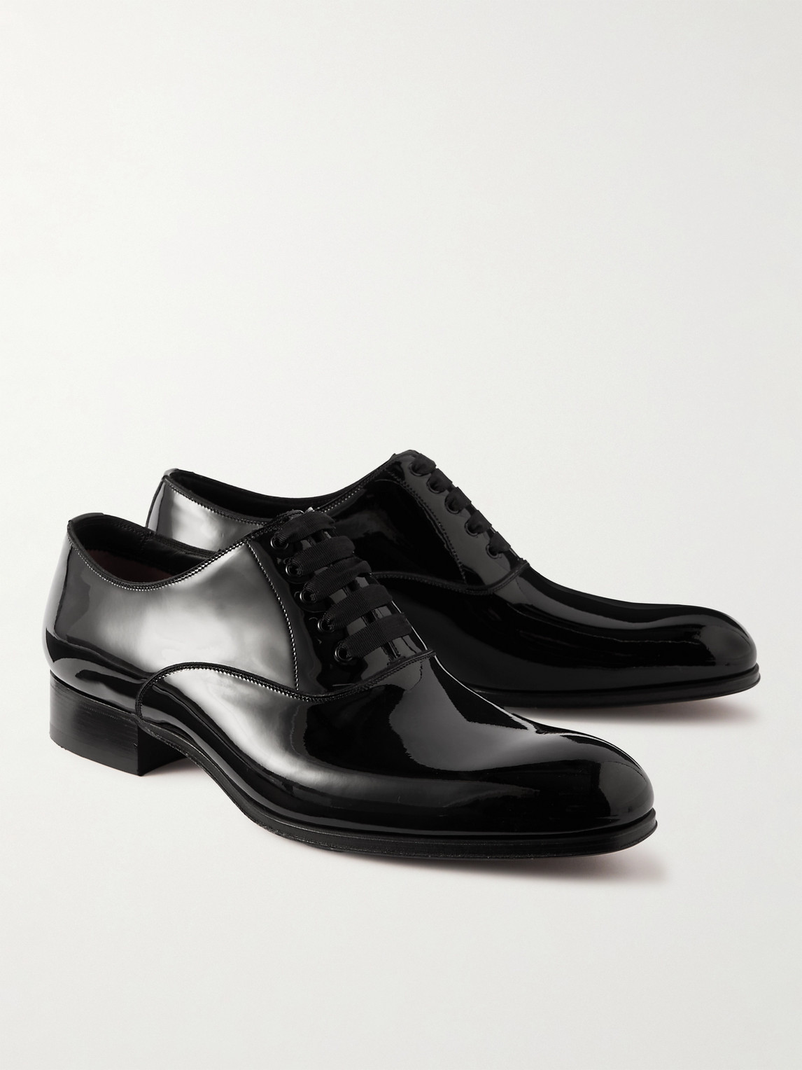 Shop Tom Ford Edgar Patent-leather Oxford Shoes In Black