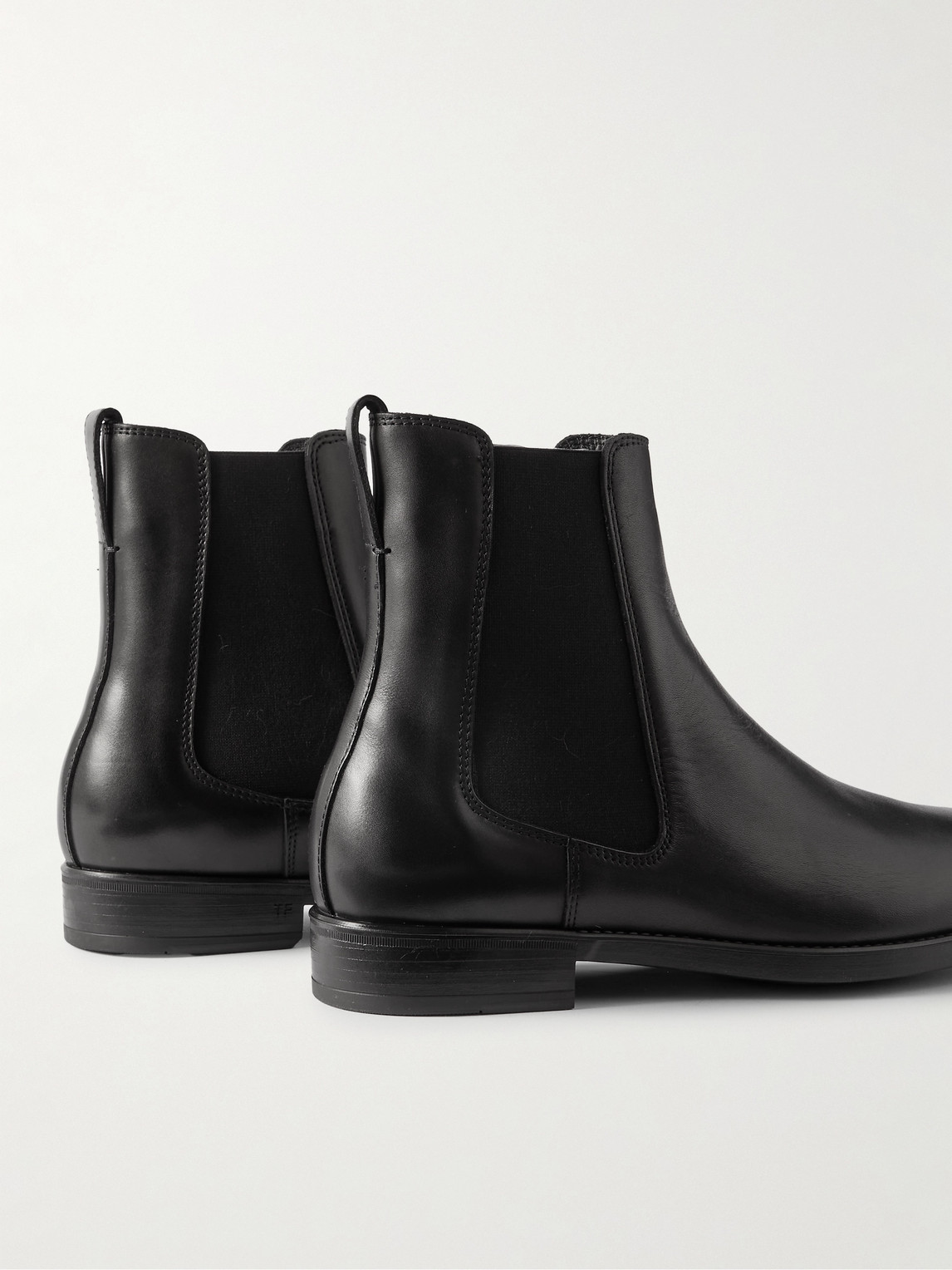 Shop Tom Ford Robert Burnished-leather Chelsea Boots In Black