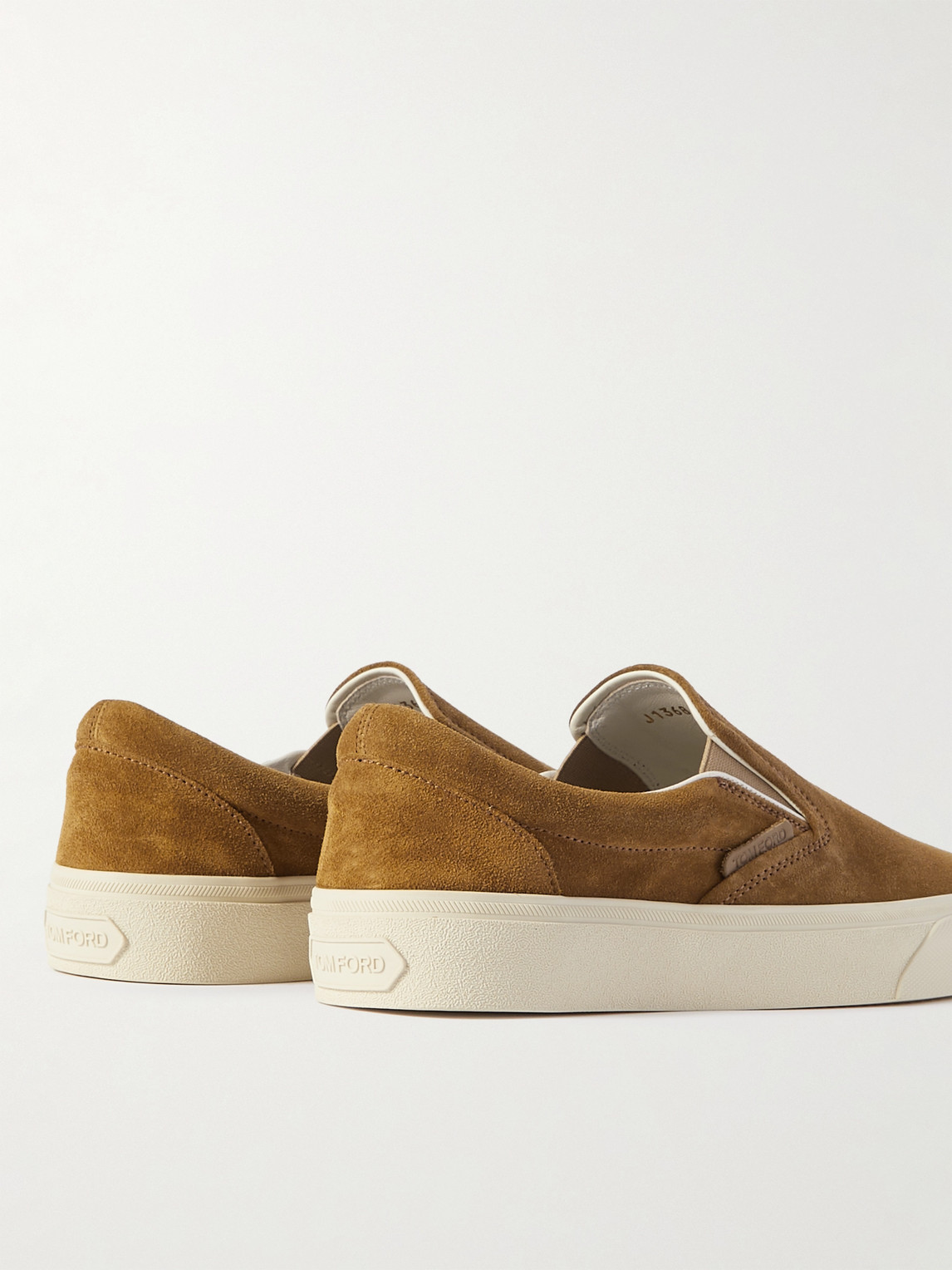 Shop Tom Ford Jude Suede Slip-on Sneakers In Neutrals