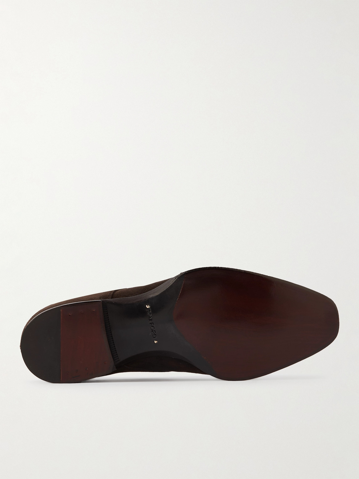 Shop Tom Ford Elkan Suede Monk-strap Shoes In Brown