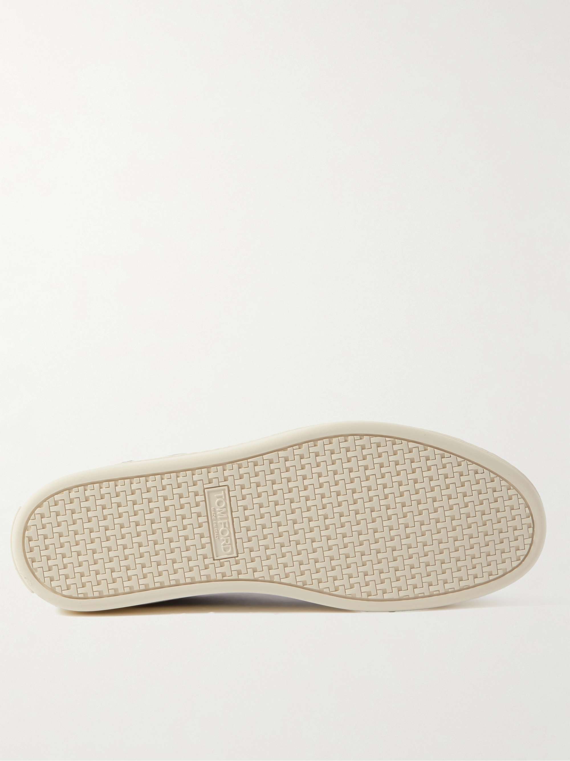 TOM FORD Warwick Perforated Full-Grain Leather Sneakers