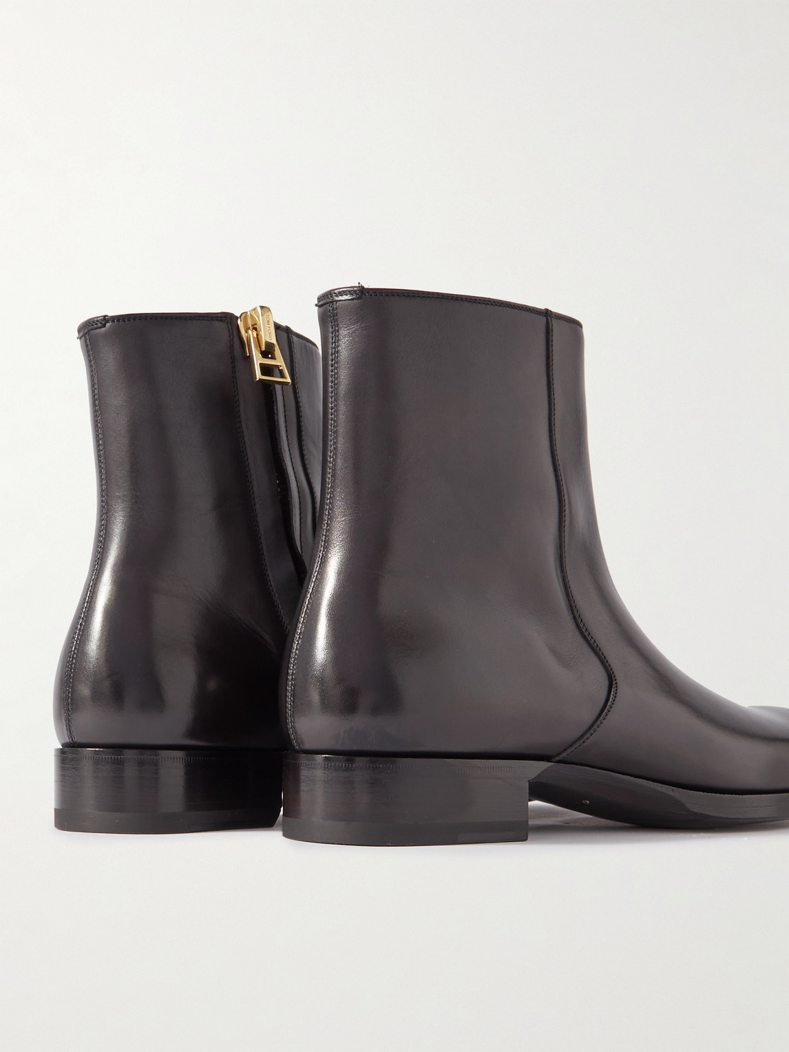 Shop Tom Ford Elkan Burnished-leather Chelsea Boots In Brown
