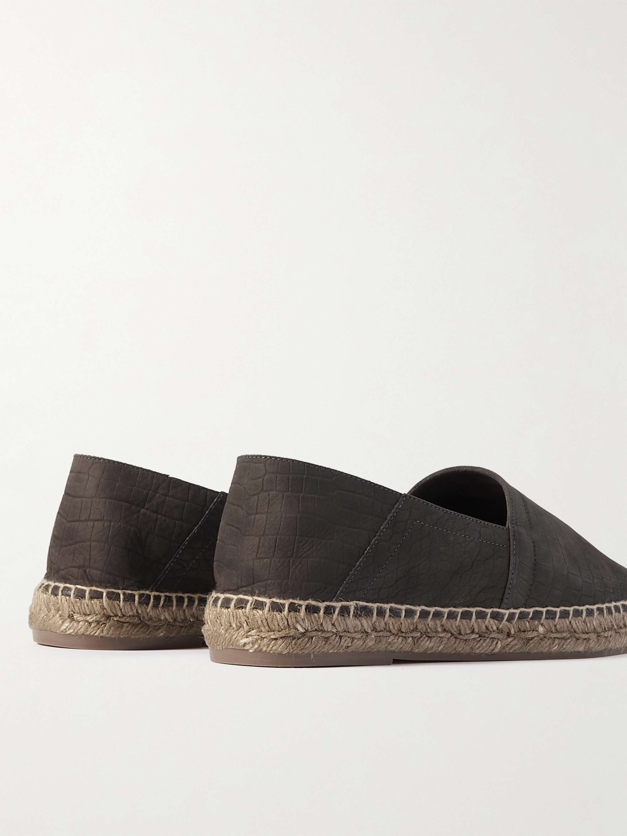 TOM FORD Croc-Effect Leather Espadriles for Men | MR PORTER