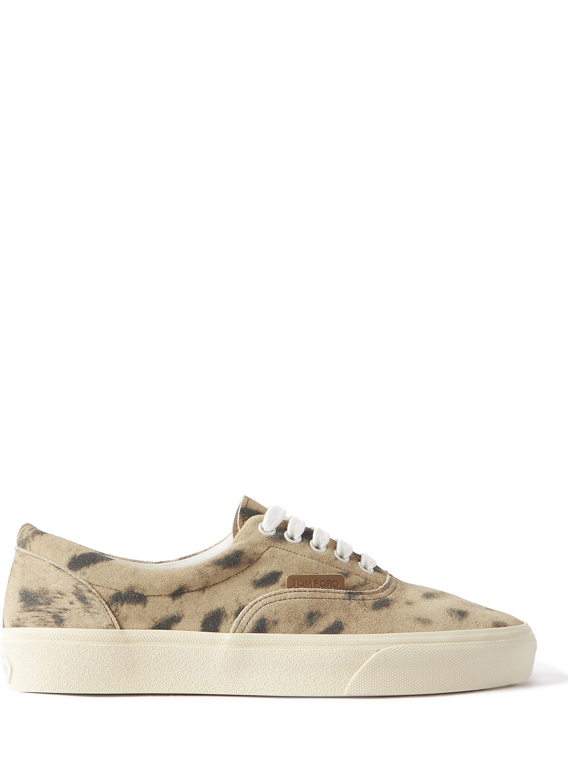 Tom Ford Jude Cheetah-print Suede Sneakers In Neutrals