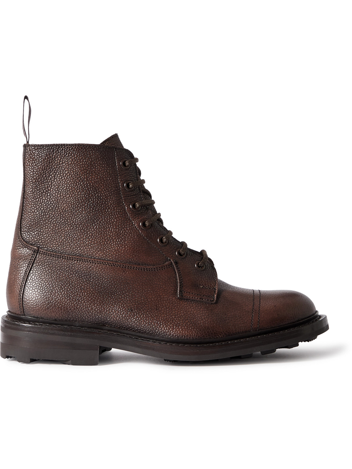 Tricker's Grassmere Scotchgrain Leather Boots In Brown