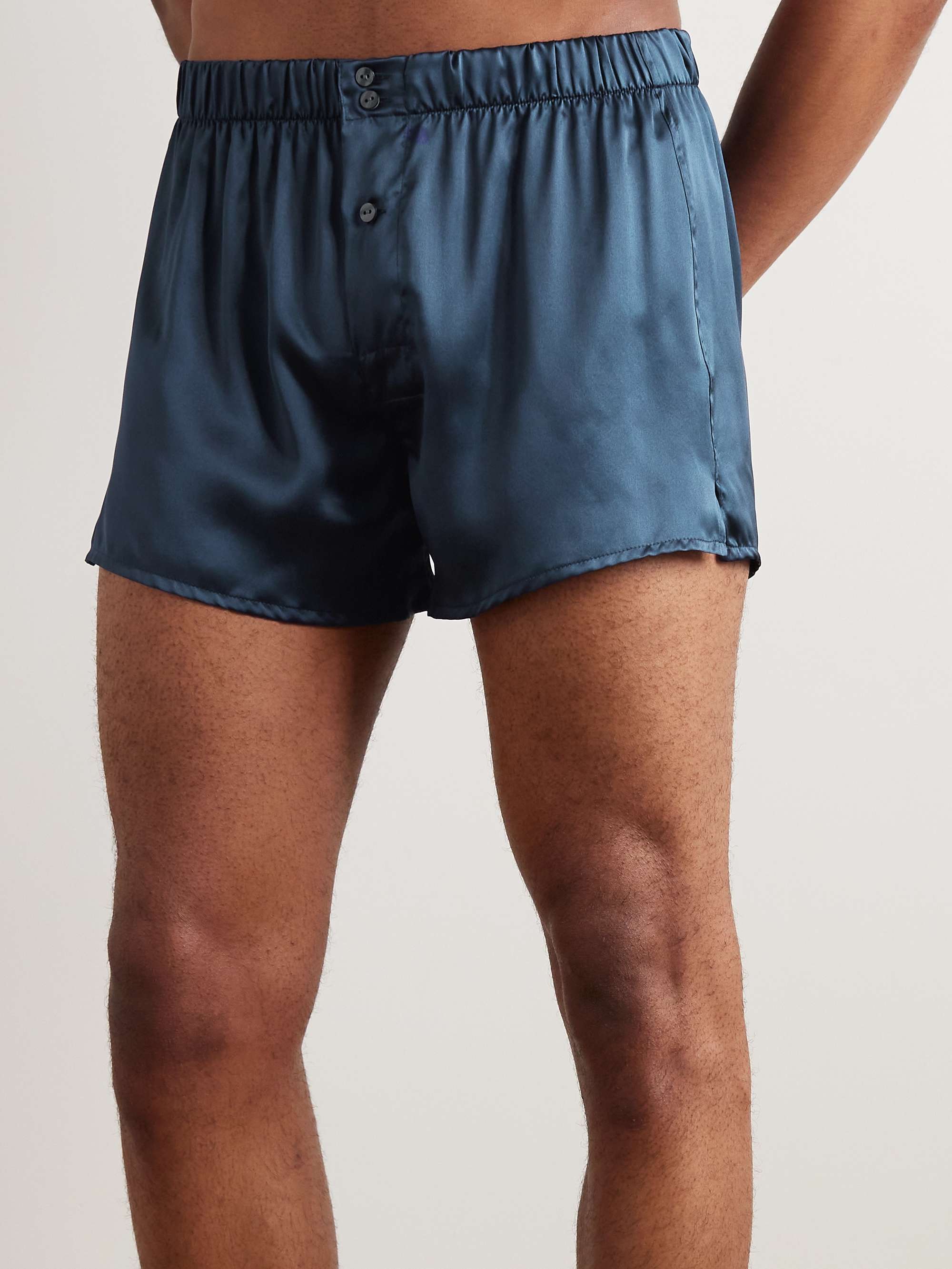 RUBINACCI Silk-Satin Boxer Shorts for Men