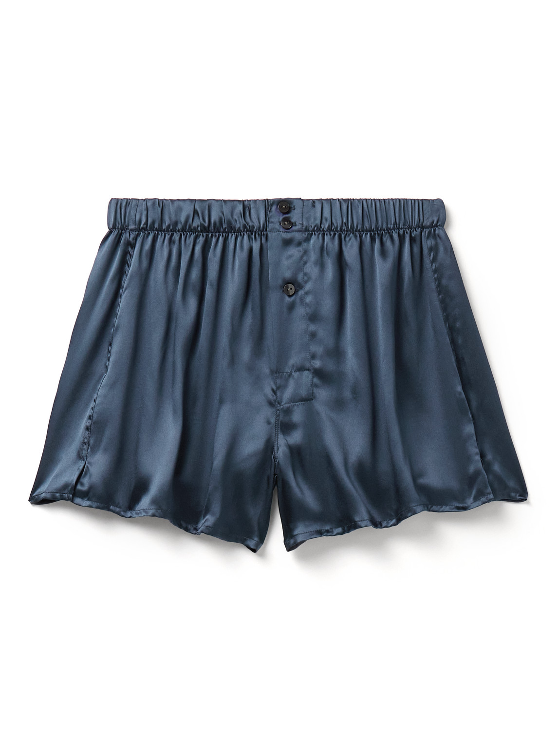 Rubinacci Silk-satin Boxer Shorts In Blue